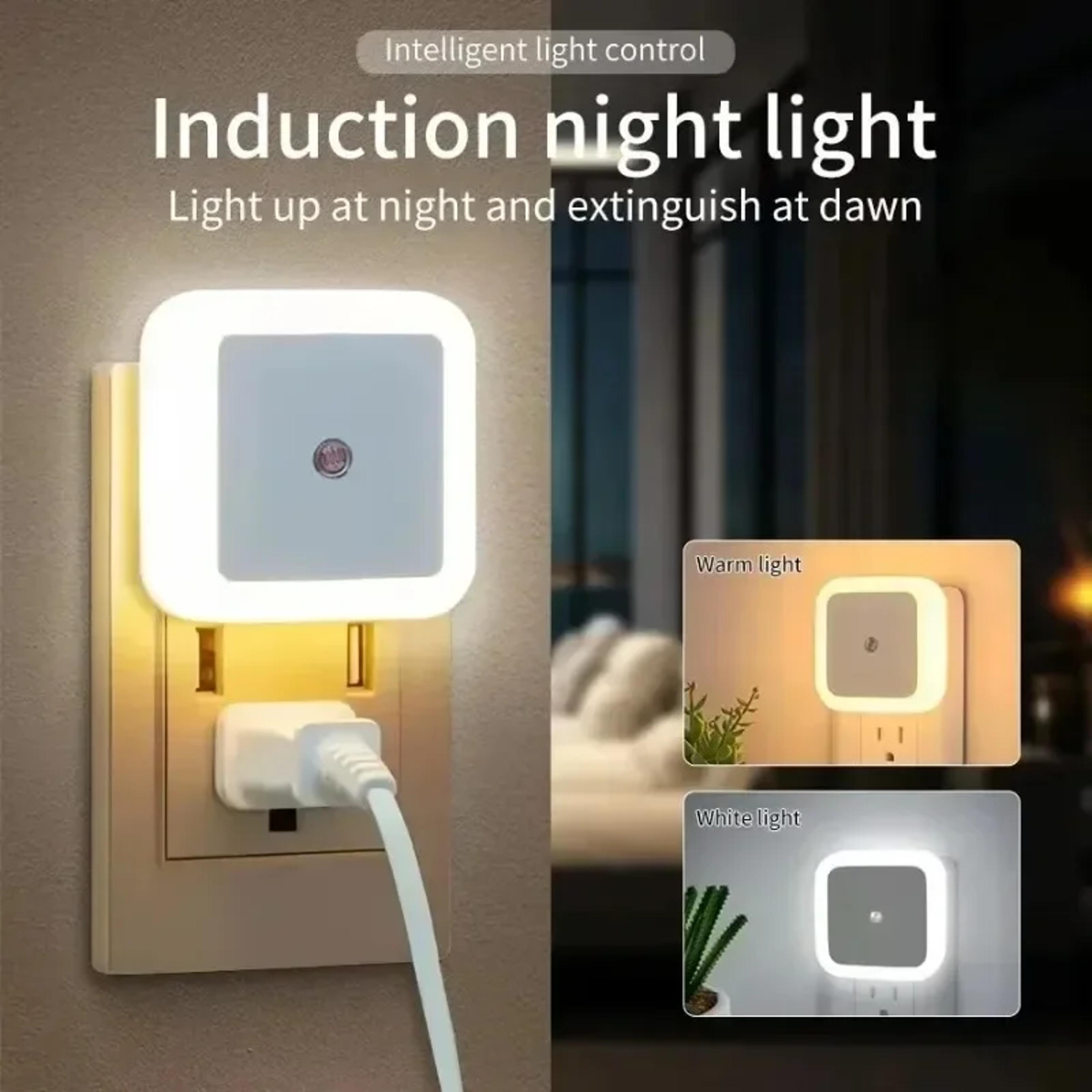 Wireless LED Night Light With Auto Dusk To Dawn Sensor Plug In Night Light For Bedroom Nursery Hall 2