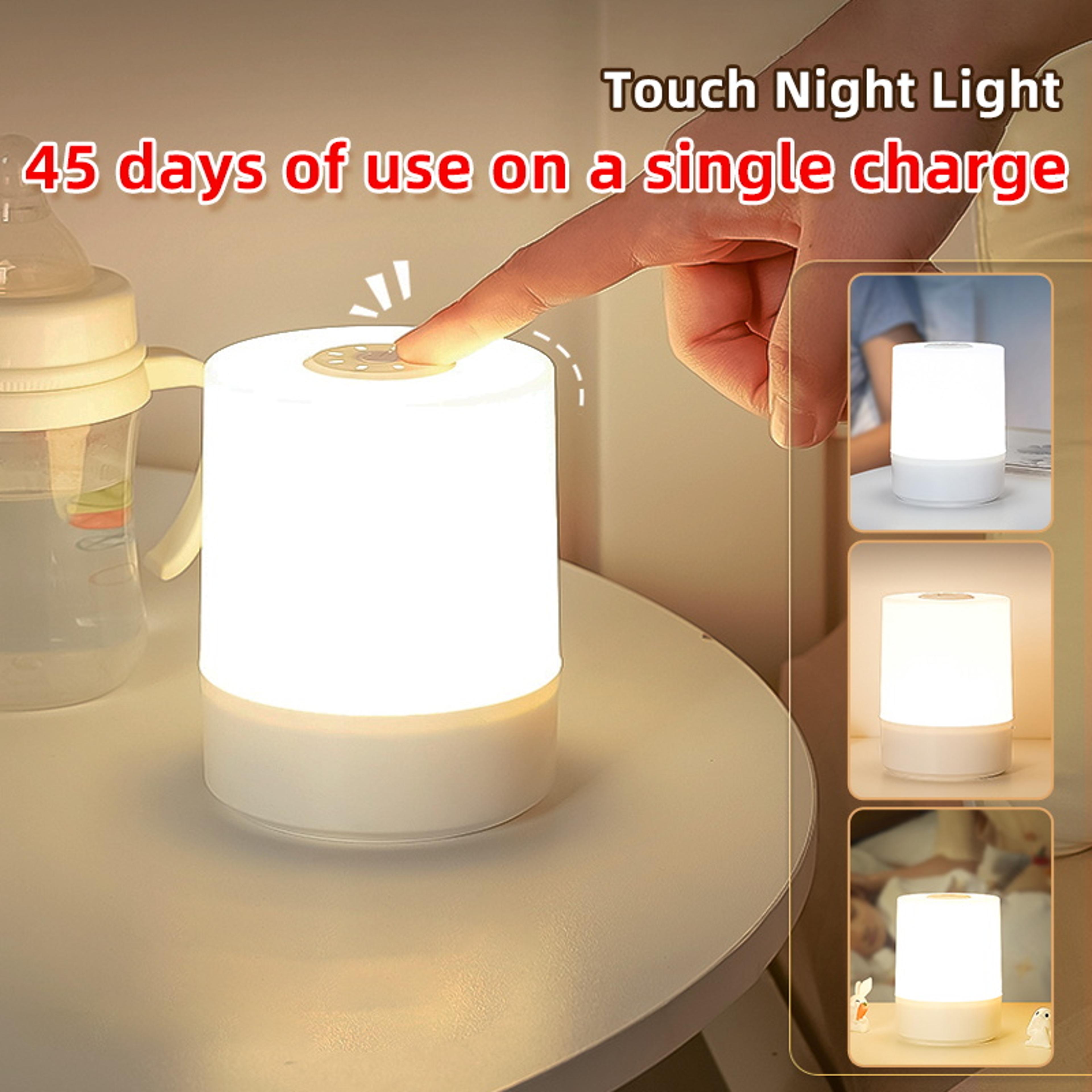 USB Rechargeable Night Light Touch LED Lamp With 3 Color Night Light For Bedroom Hallway Kitchen Cl 1