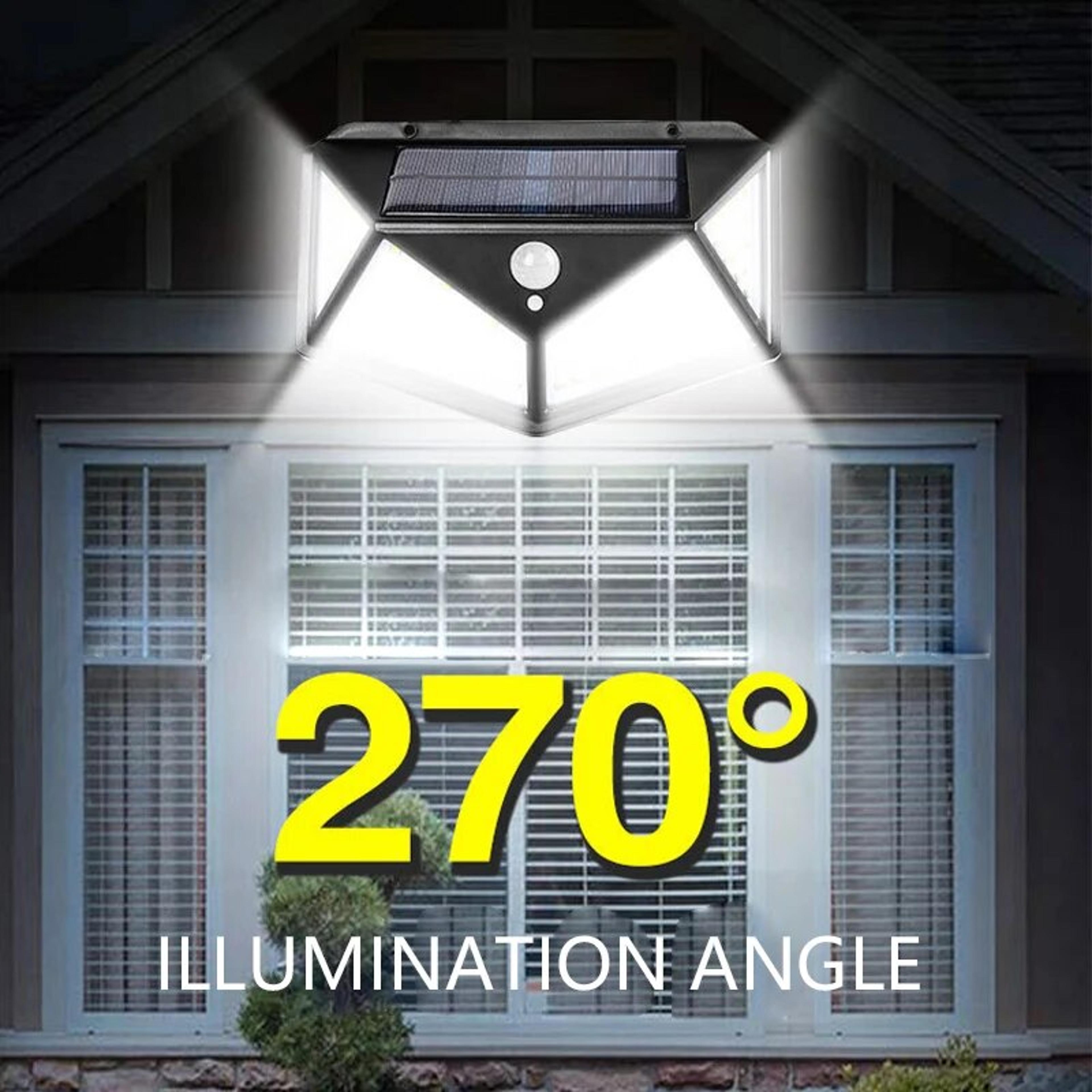 100 LED Solar Wall Light Outdoor Motion Sensor Light Waterproof Security Garden Lamp 4