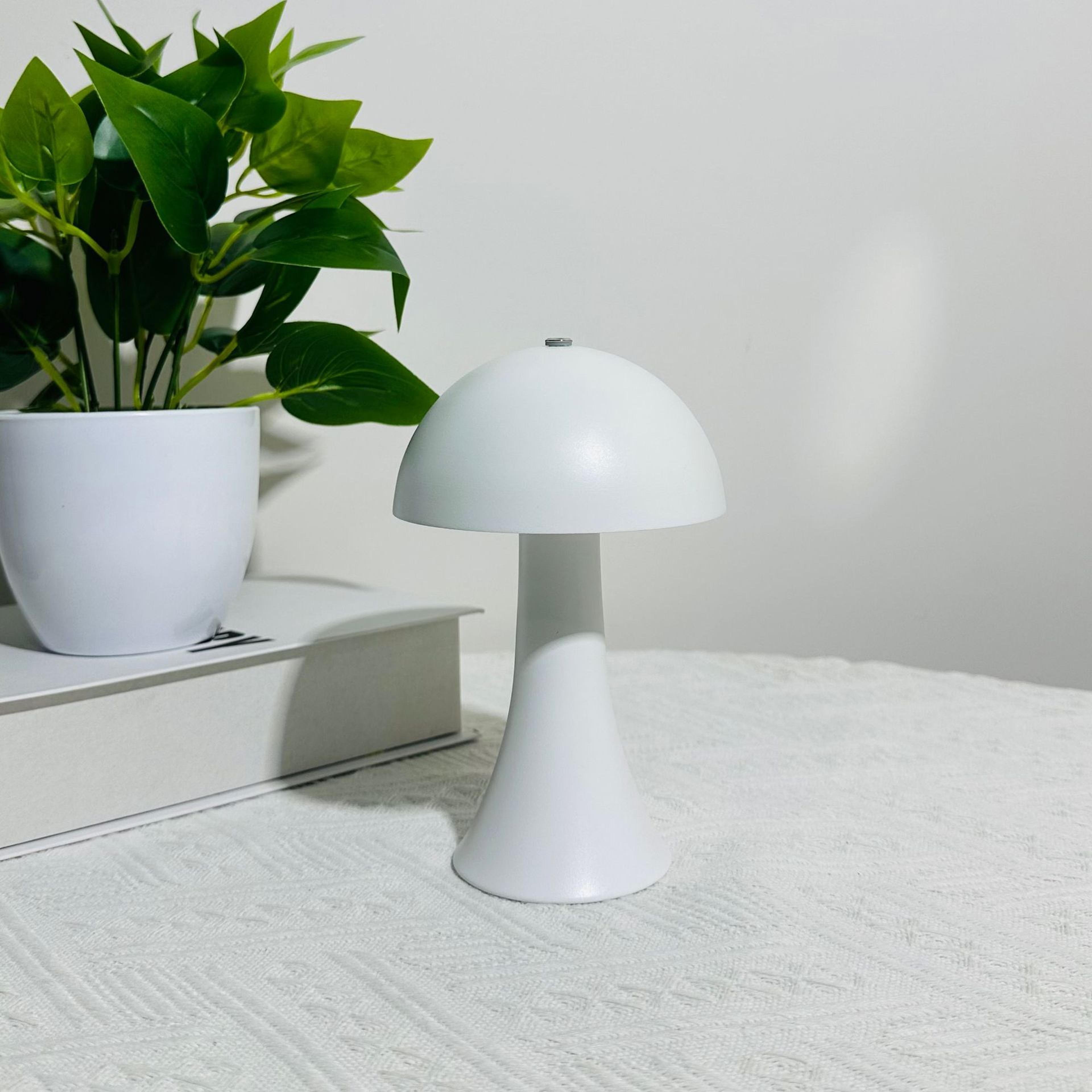 KFV Rechargeable Table Lamp Retro Mushroom Bedside Lamp Touch Sensor LED Desk Light 7