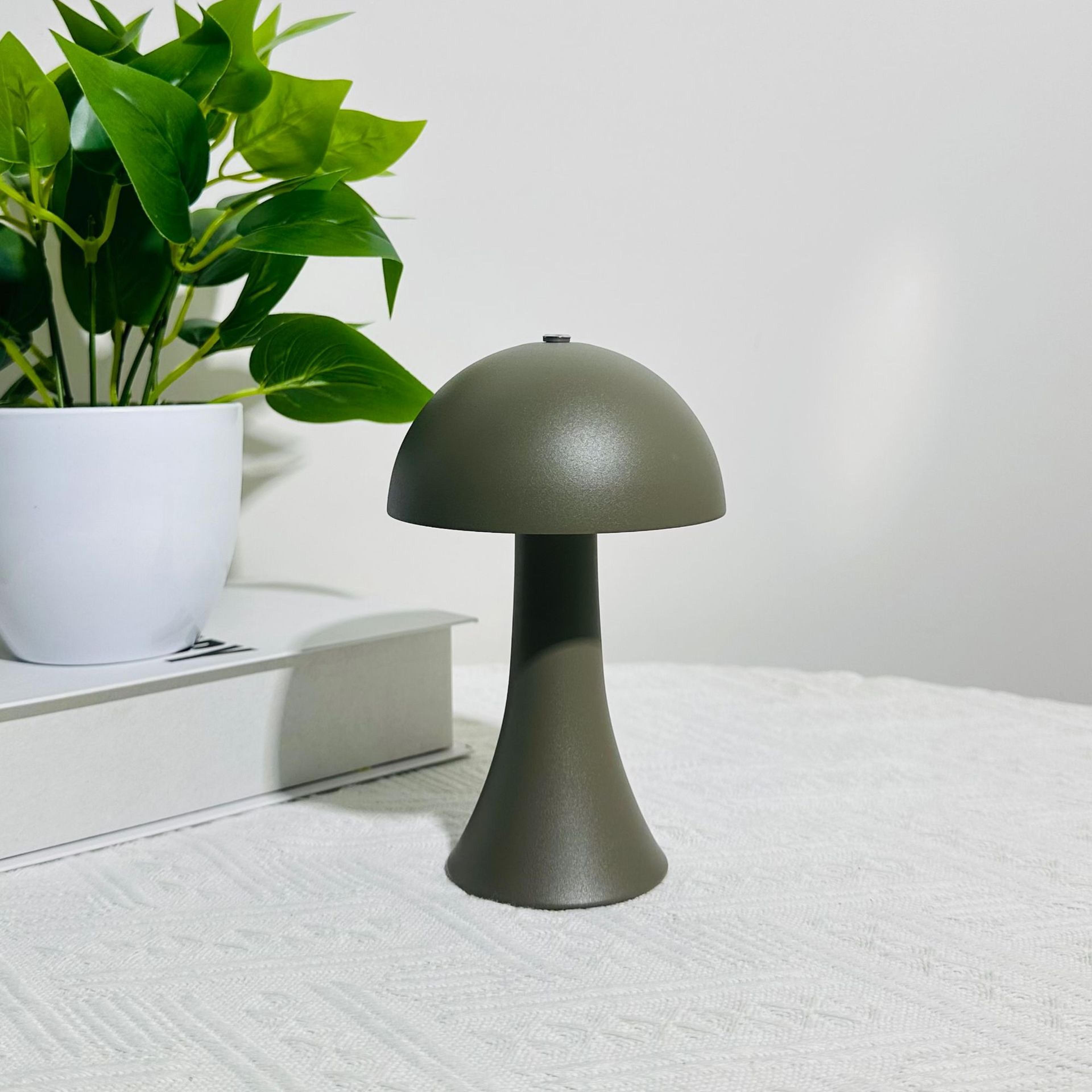 KFV Rechargeable Table Lamp Retro Mushroom Bedside Lamp Touch Sensor LED Desk Light 9