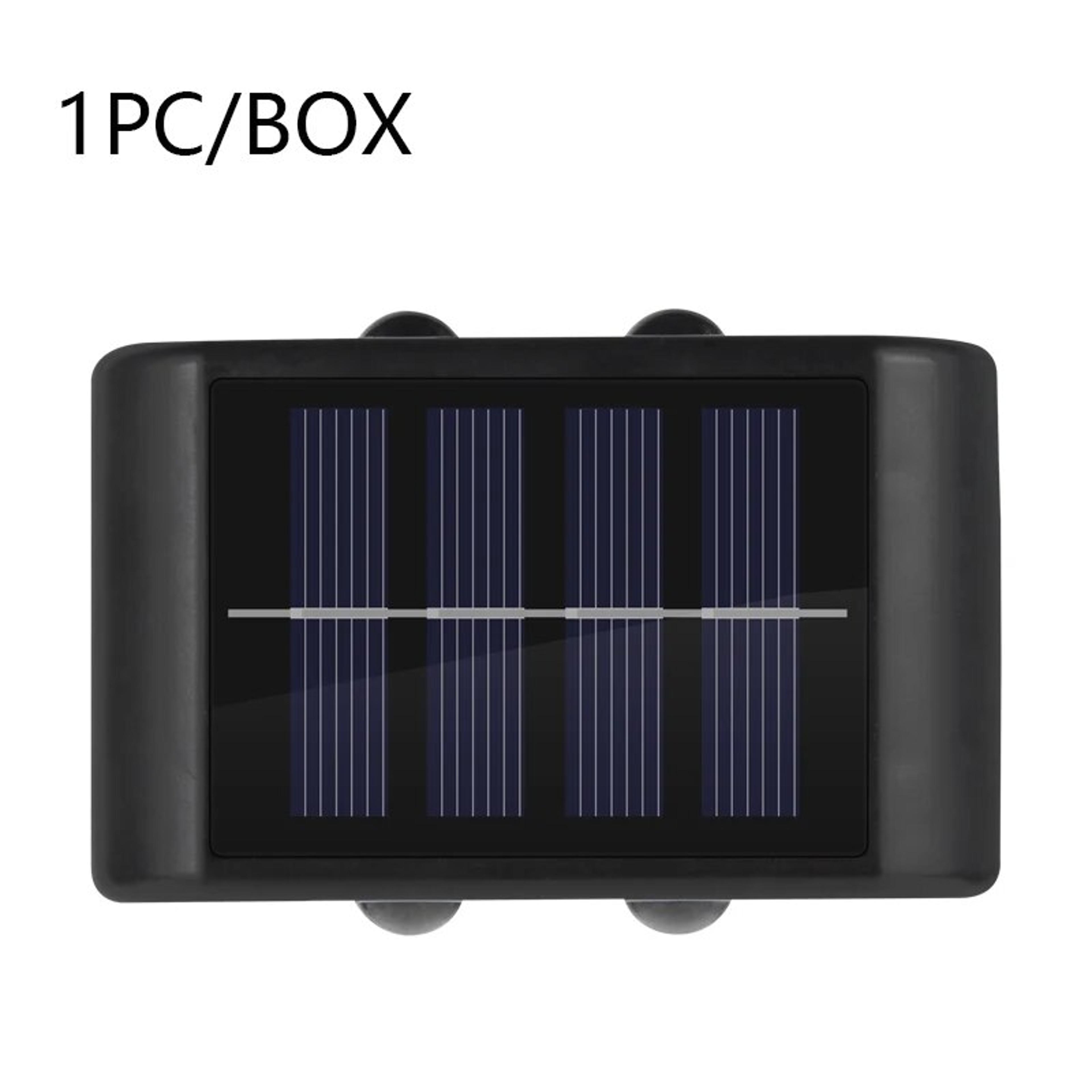 Outdoor Solar Wall Light IP65 Waterproof 4 LED Up Down Garden Fence Light 2