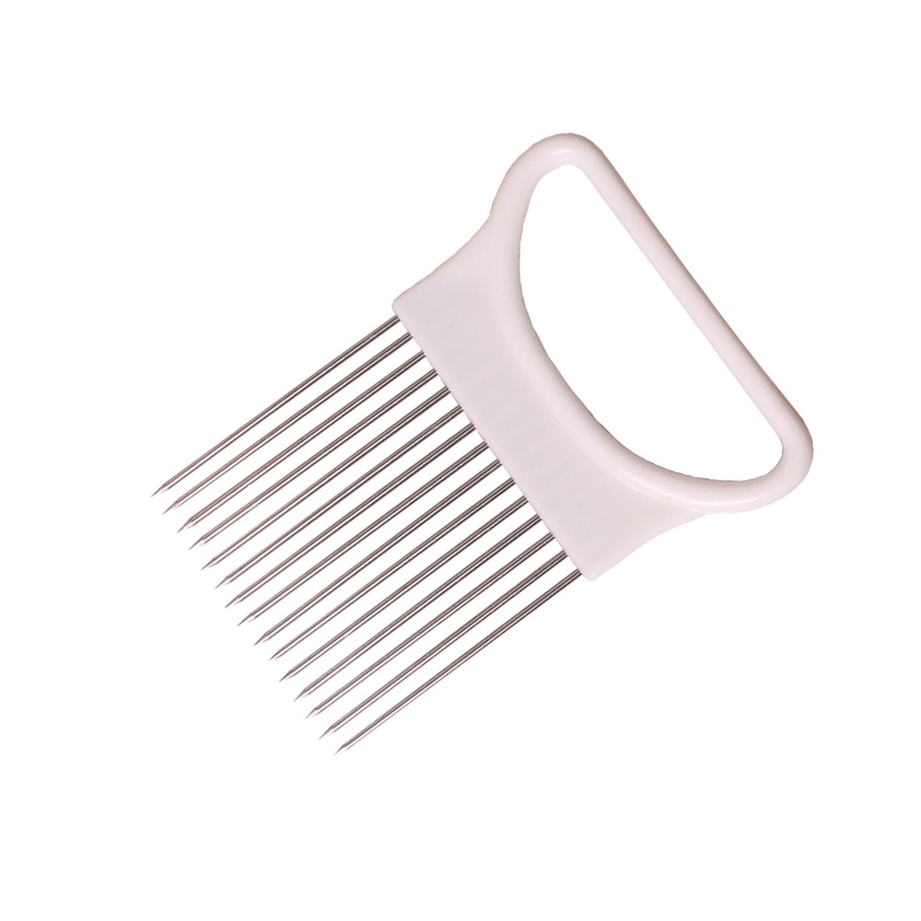 Stainless Steel Onion Holder Fork Vegetable Slicer Tomato Cutting Guide Kitchen Tool 8