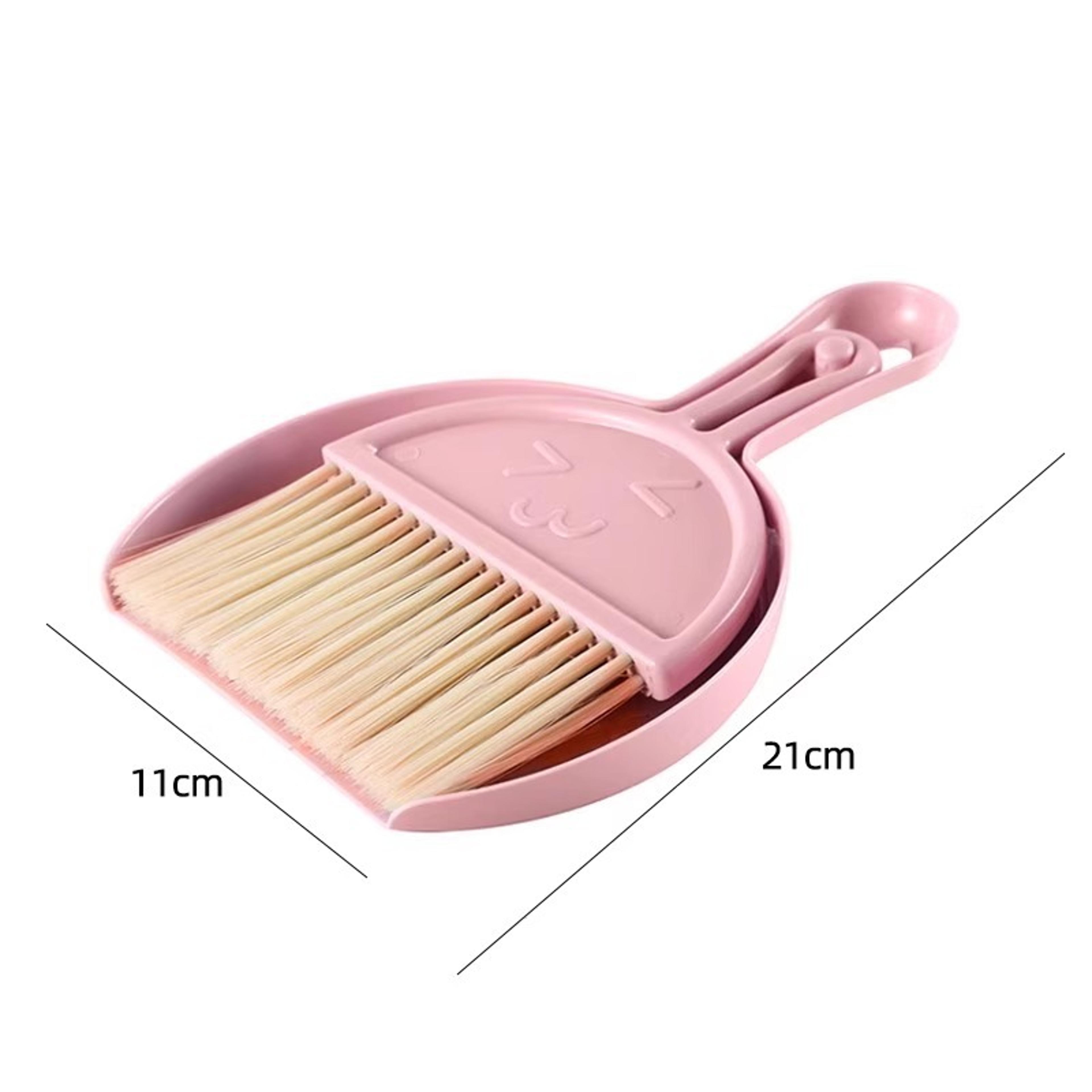 Compact Mini Desk Broom Set With Dustpan Portable Desktop Cleaning Brush For Home Office 3