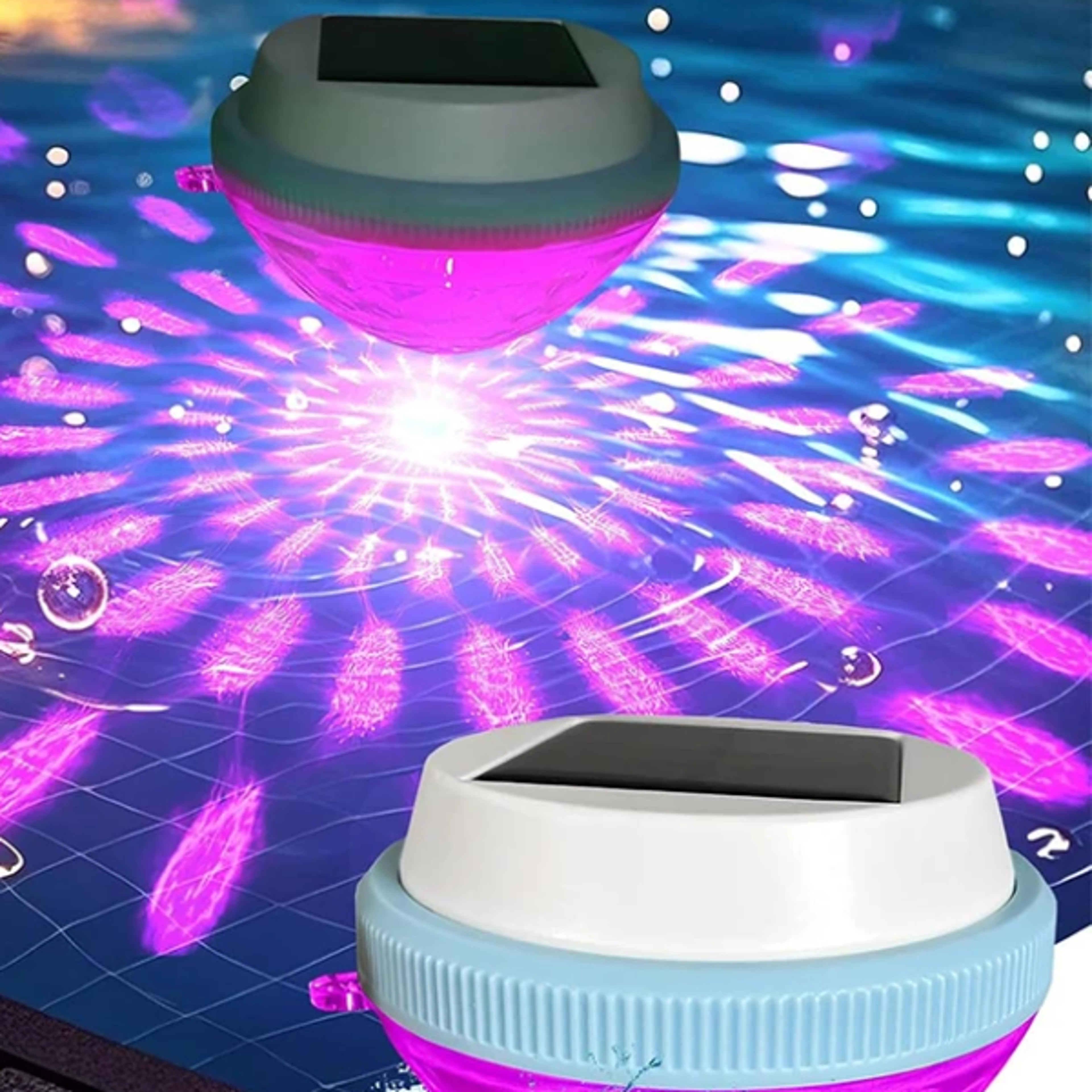 solar floating pool lights rgb color changing waterproof pond lights for pools fountains and gardens