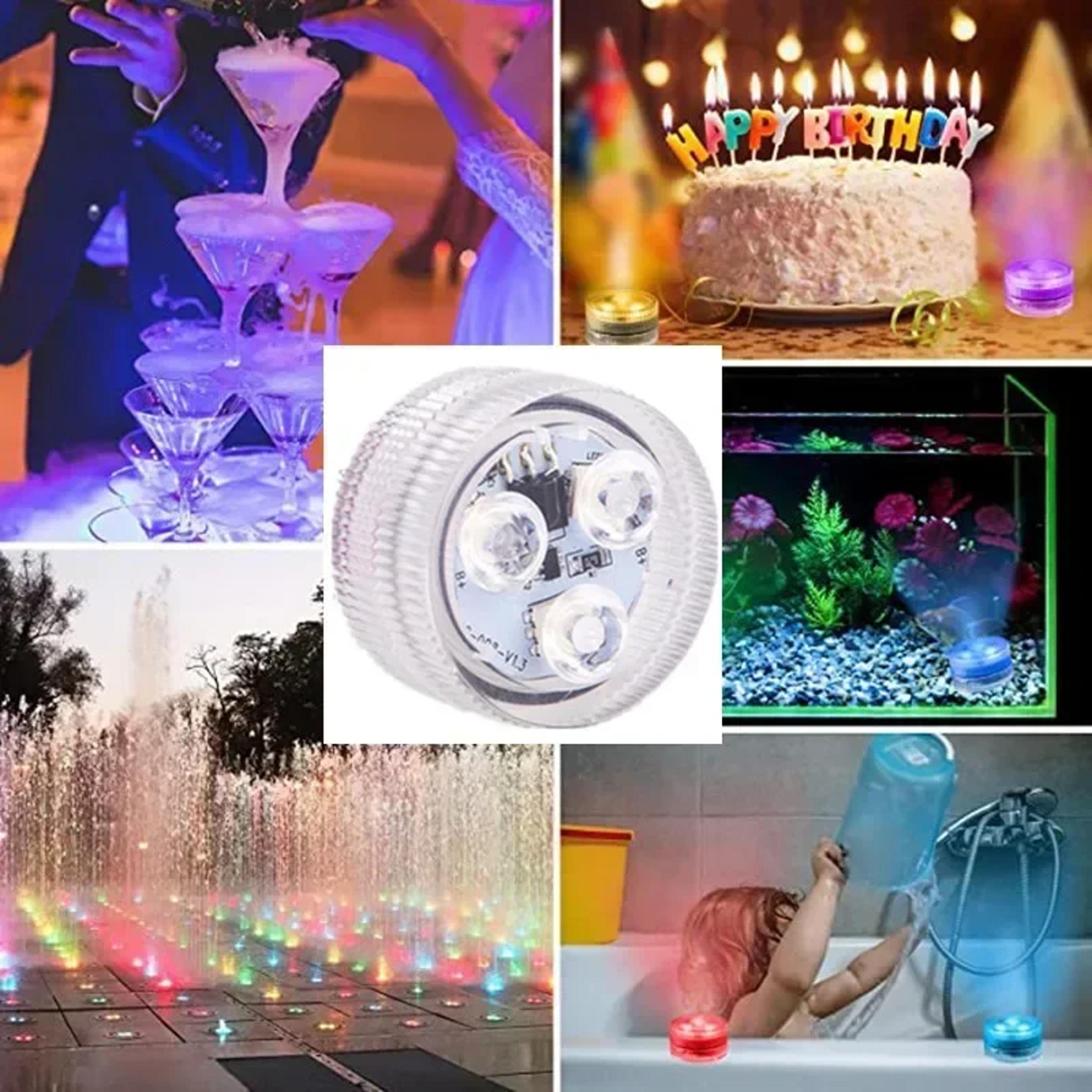 Remote Control LED Underwater Light IP68 Waterproof Pool Light RGB Party Decoration Lamp 5