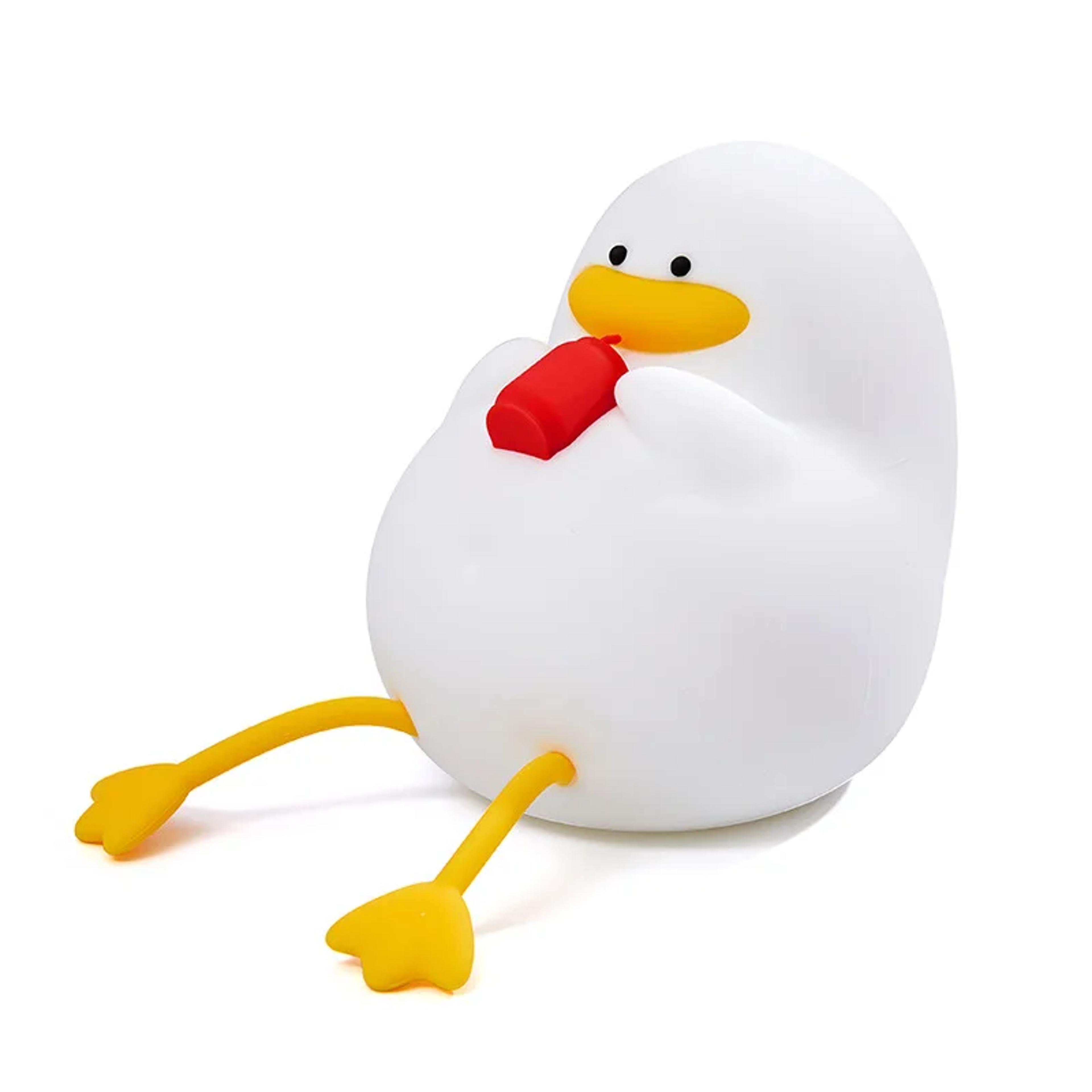 Cute Duck Night Light USB Rechargeable Silicone Night Light For Kids Bedroom Bedside Lamp 3