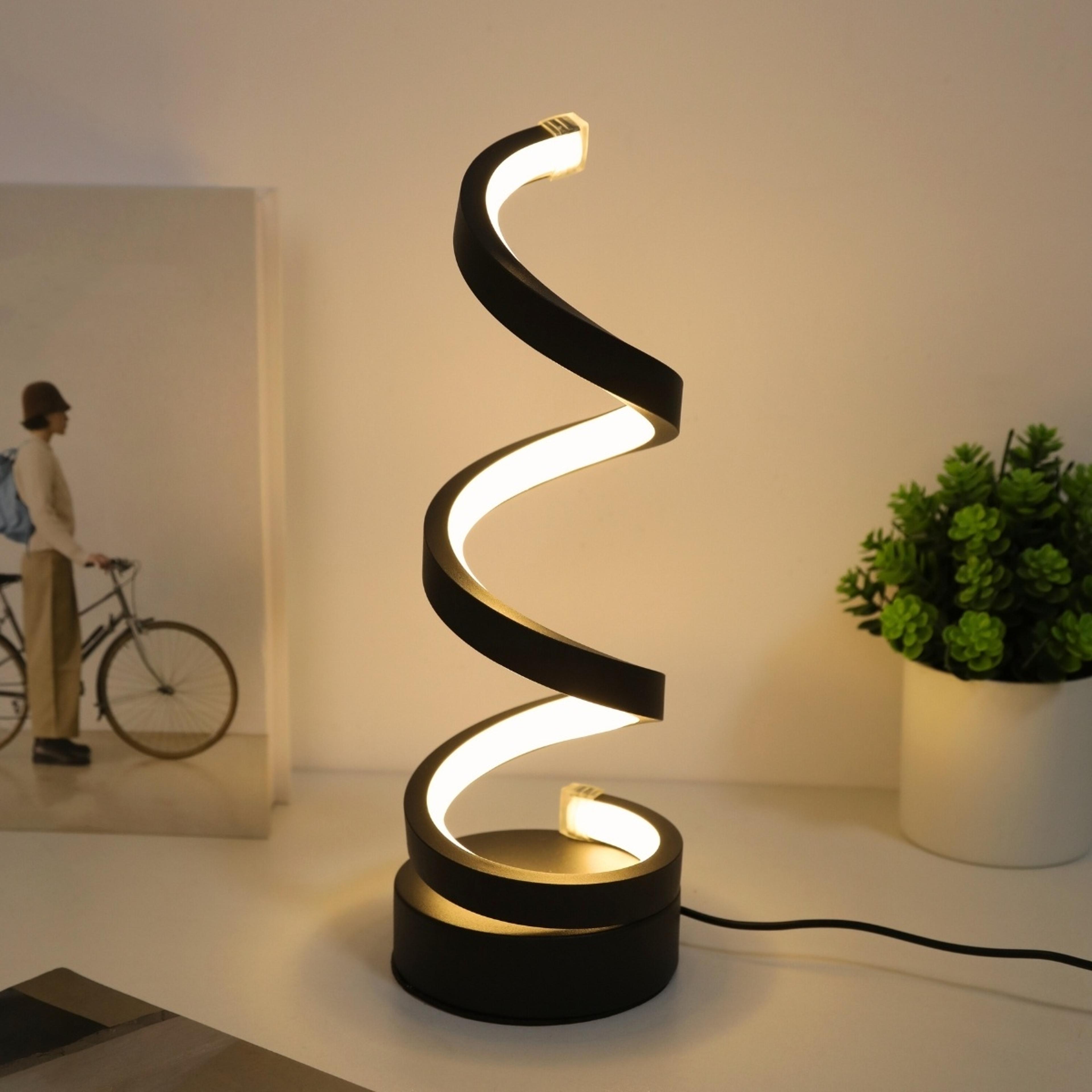 Modern Spiral Table Lamp LED Artistic Bedside Lamp For Living Room Bedroom Home Decor 6