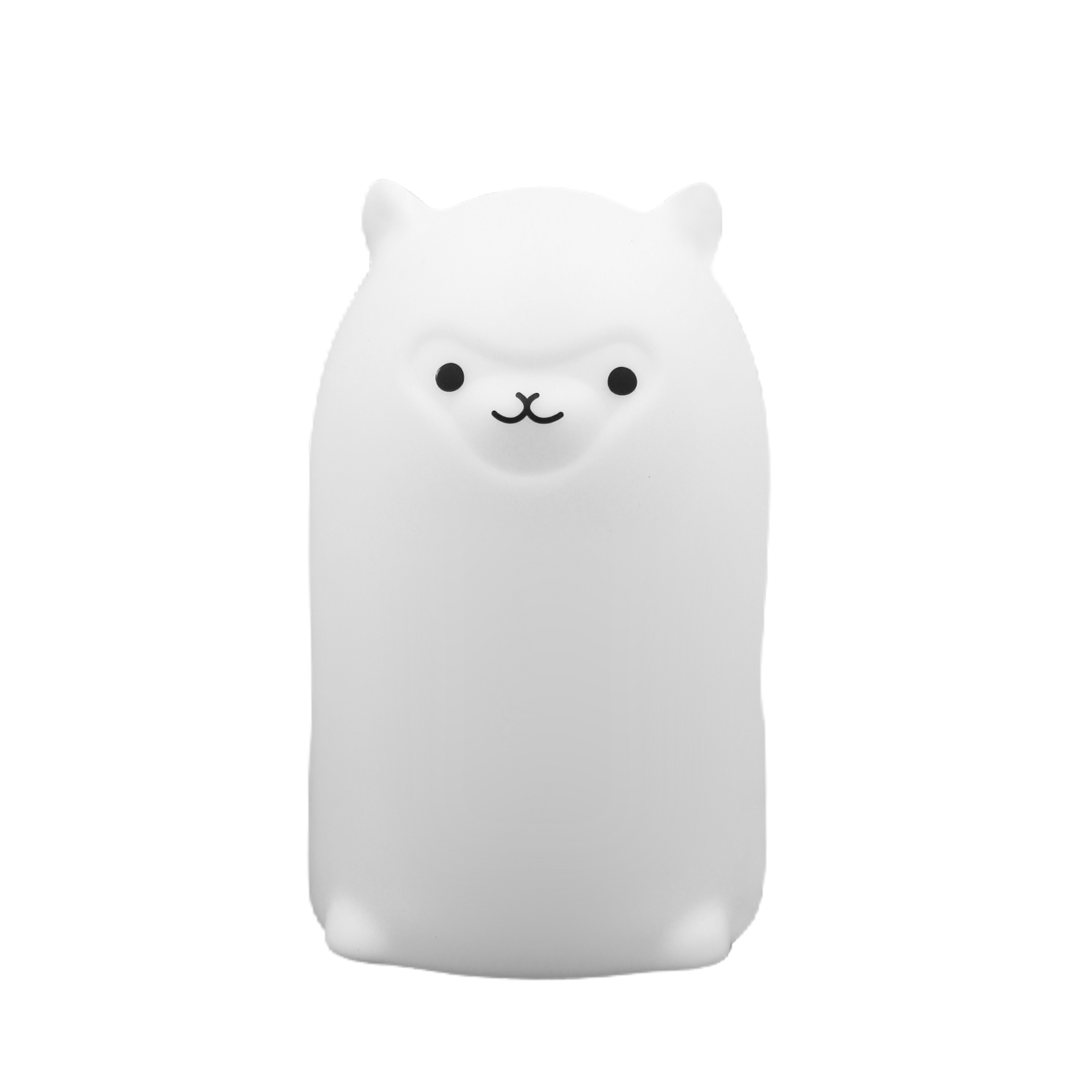 Cute Alpaca Night Light USB Rechargeable RGB LED Night Light Soft Silicone Touch Lamp For Kids 1