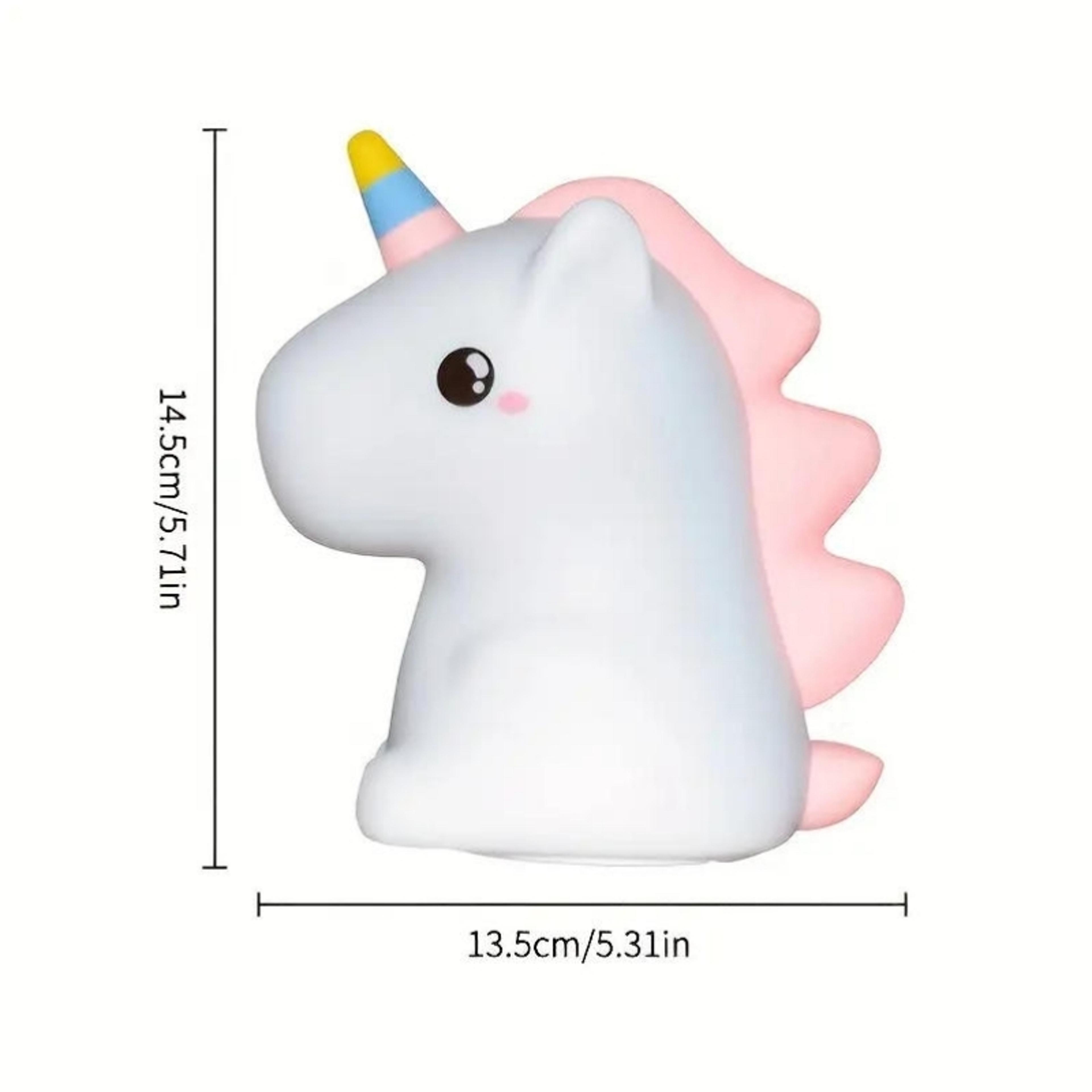 Cute Unicorn Night Light USB Rechargeable Silicone Touch Lamp For Kids Bedroom Decor 3