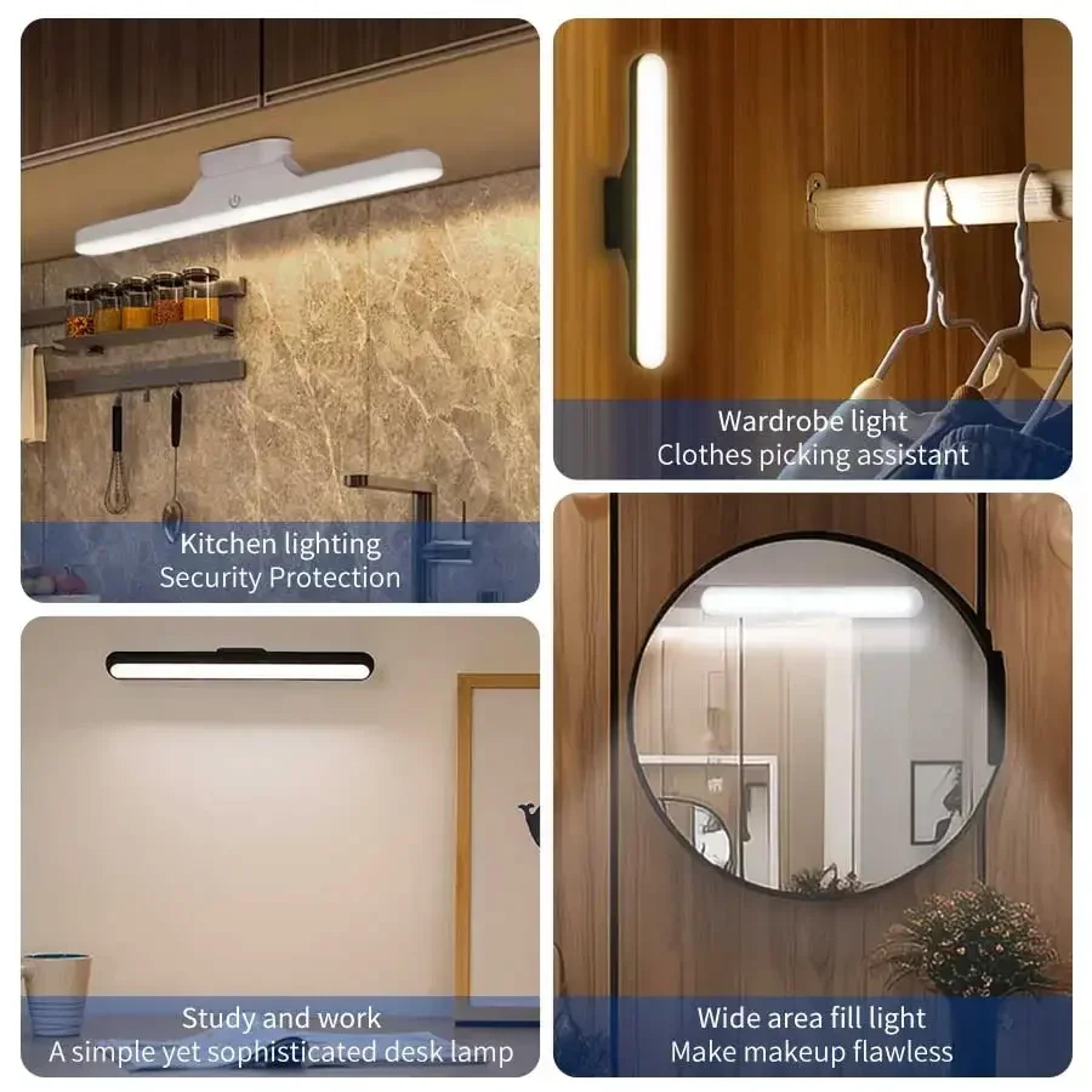 Rechargeable LED Makeup Mirror Light Magnetic Touch Dimmable Vanity Light Bar 6