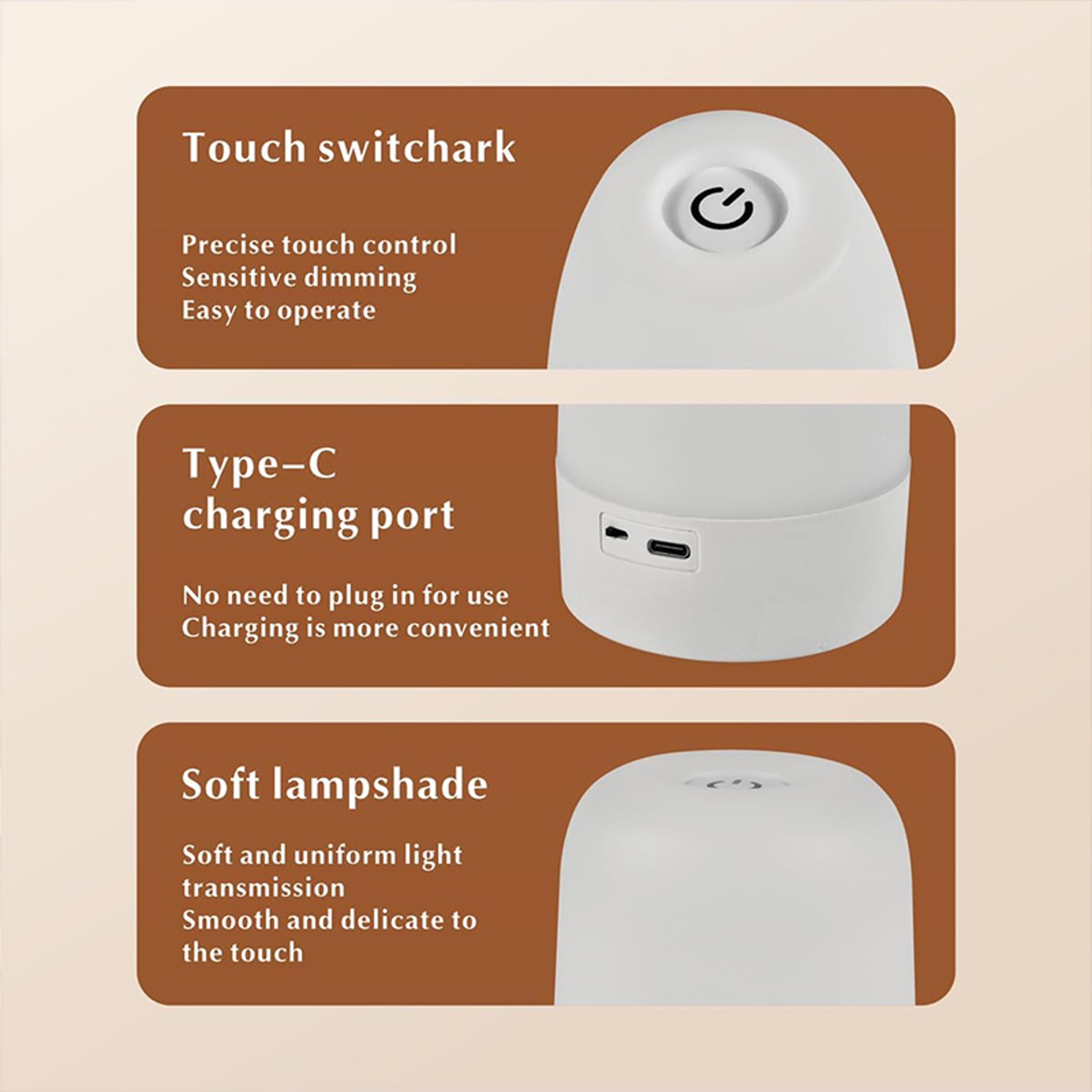 Rechargeable Table Lamp With Remote Control 16 Color RGB Bedside Touch Night Light 3