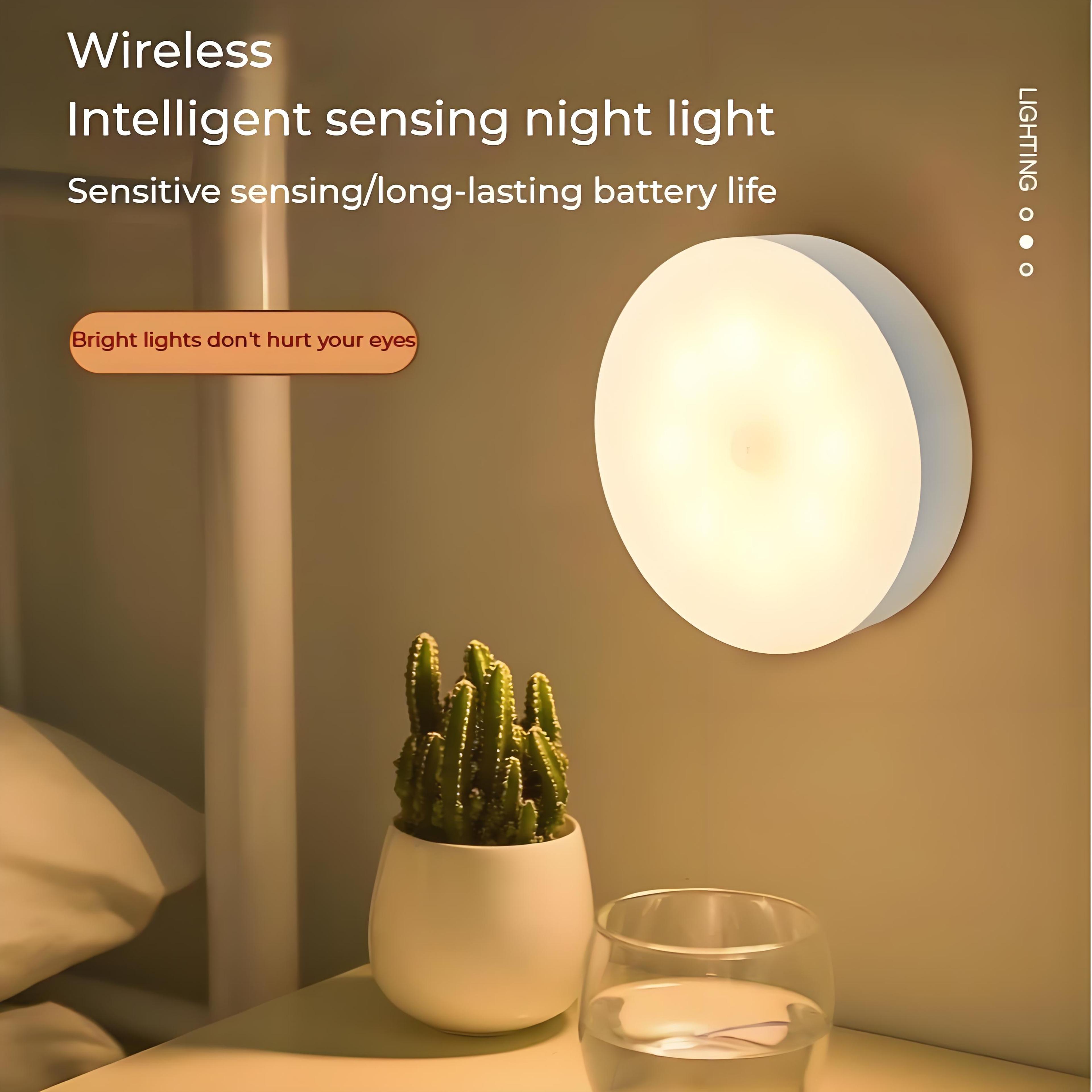 Wireless LED Motion Sensor Night Light 5 Pack USB Rechargeable Closet Cabinet Lights 1