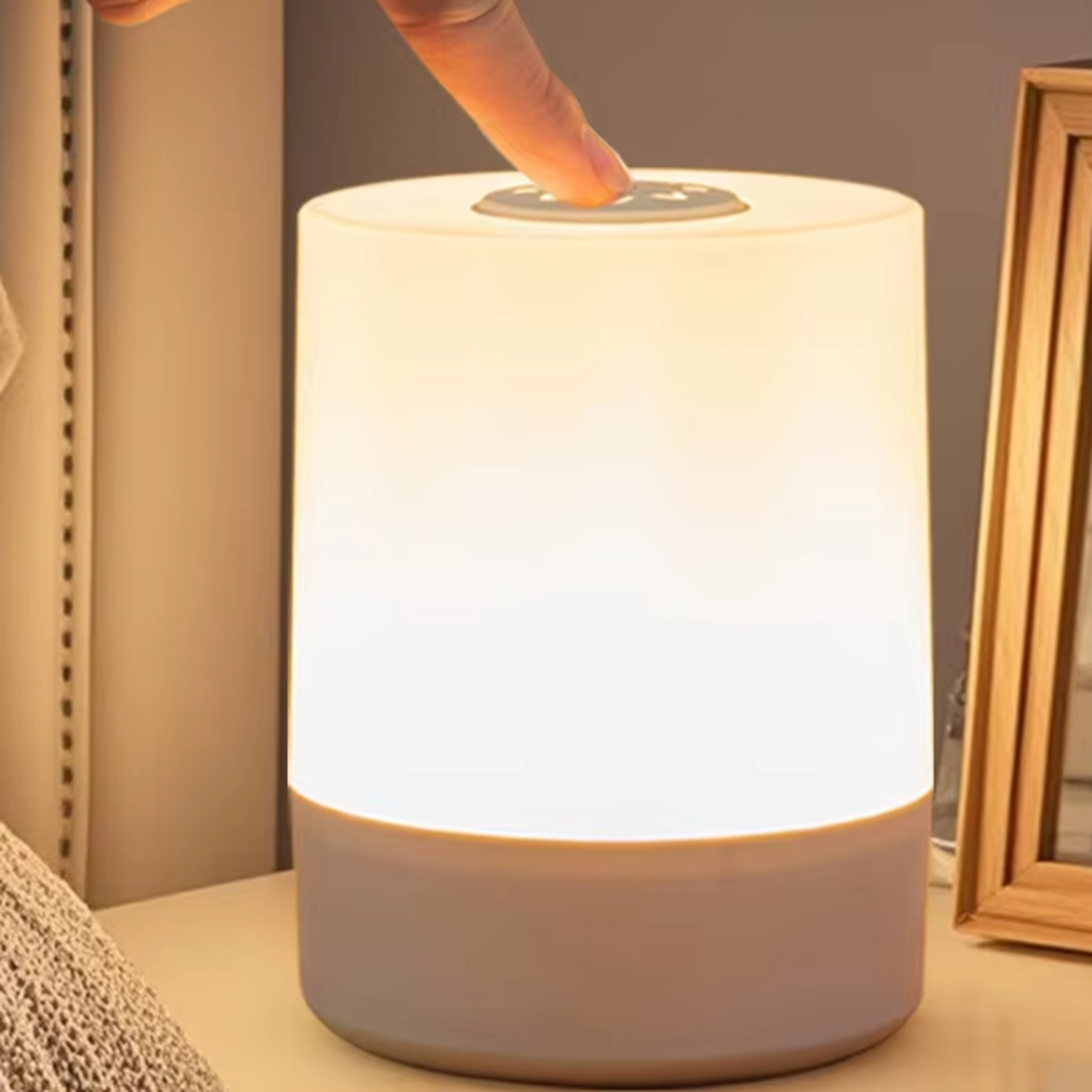 rechargeable bedside lamp touch control night light dimmable led table lamp for bedroom reading