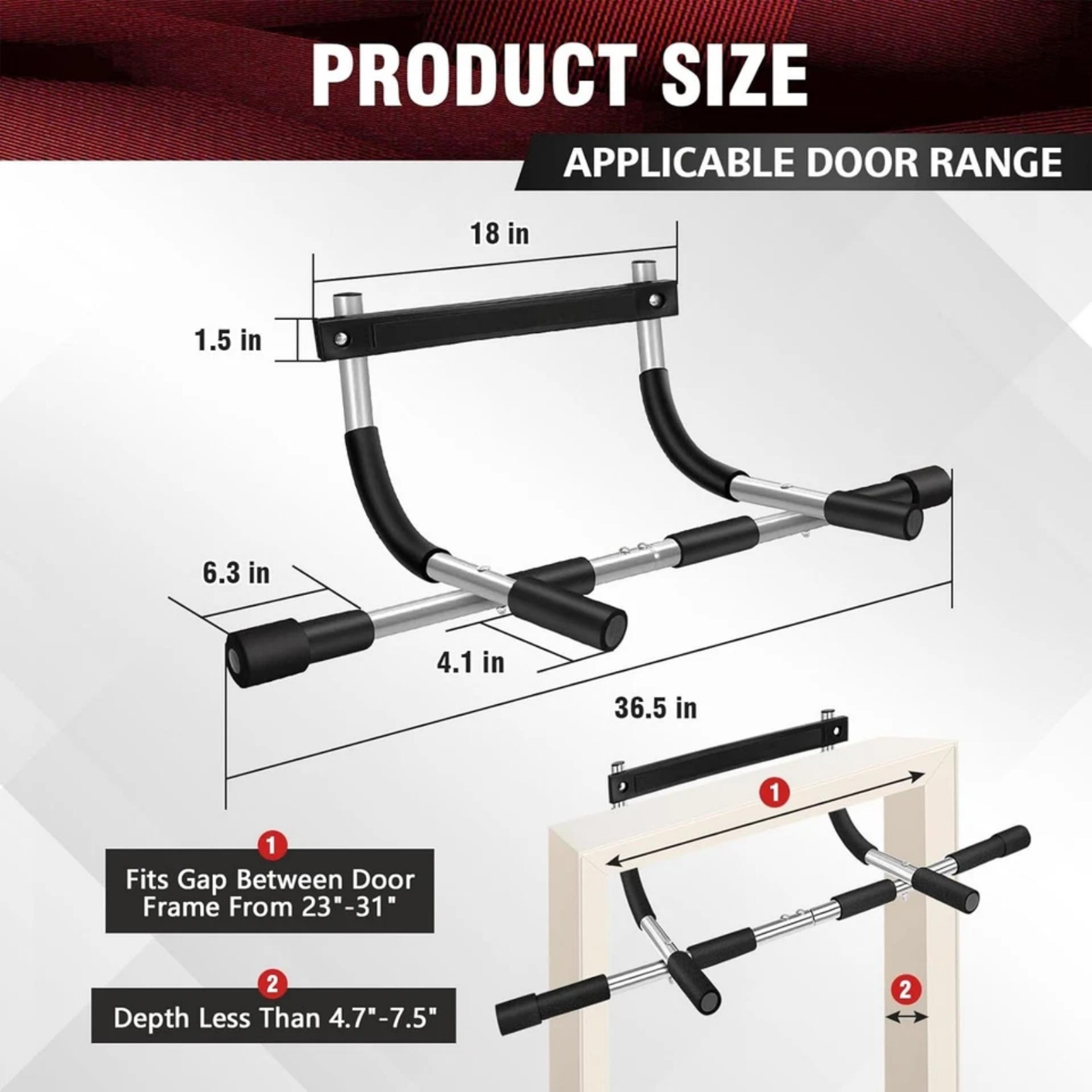 Doorway Pull Up Bar Multi Function Chin Up Bar For Home Gym Strength Training 2