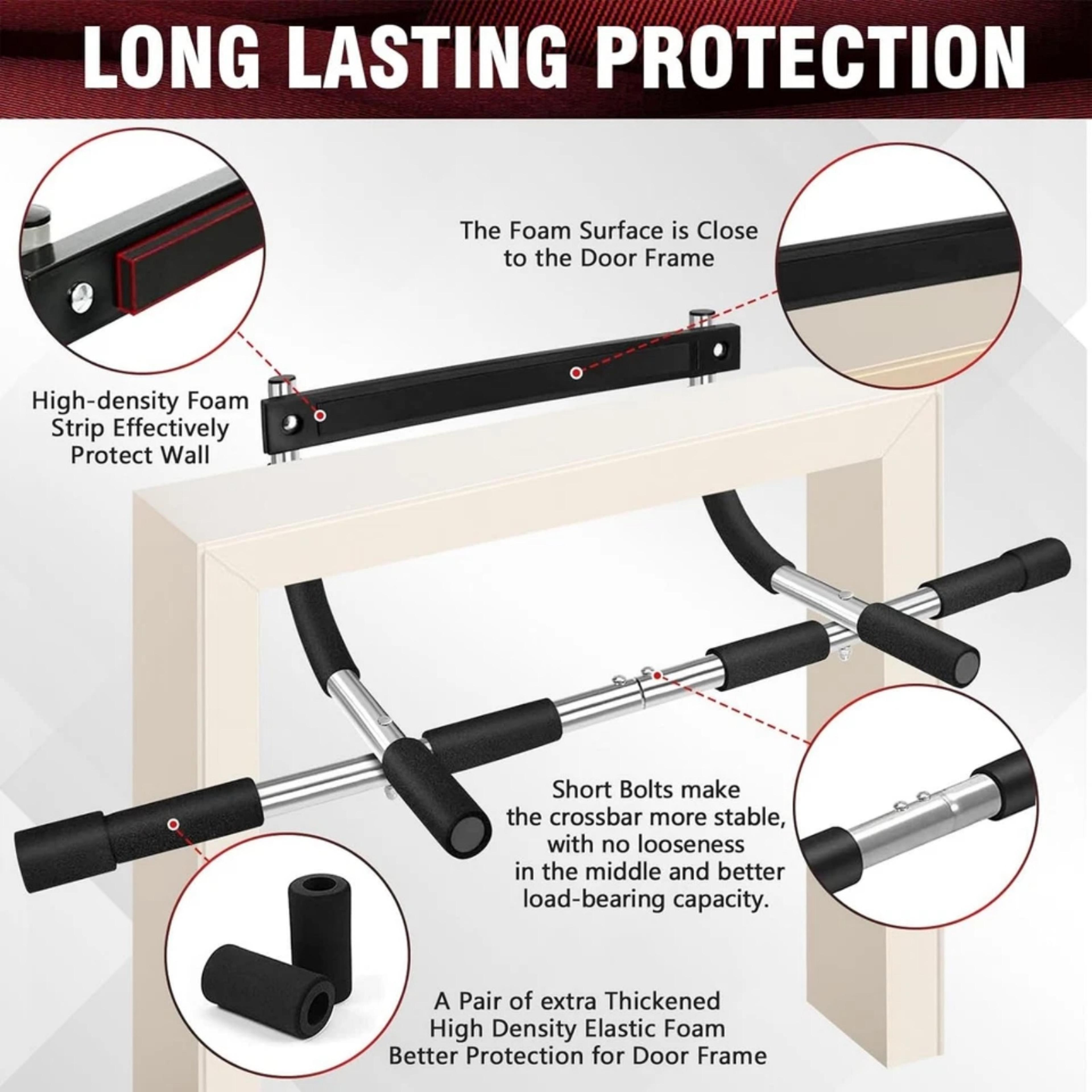 Doorway Pull Up Bar Multi Function Chin Up Bar For Home Gym Strength Training 6