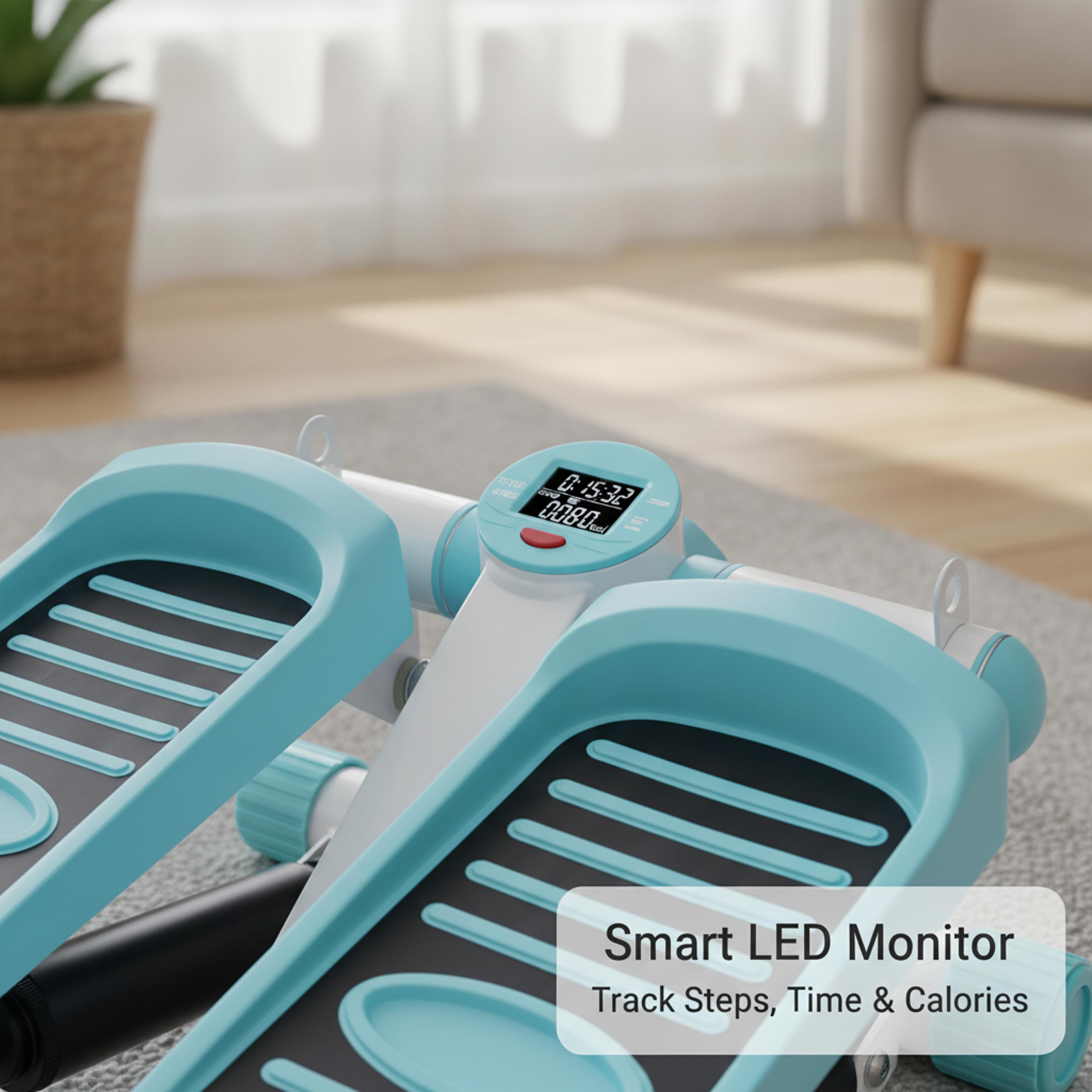 Portable Mini Stepper For Exercise With Adjustable Resistance LED Monitor 3