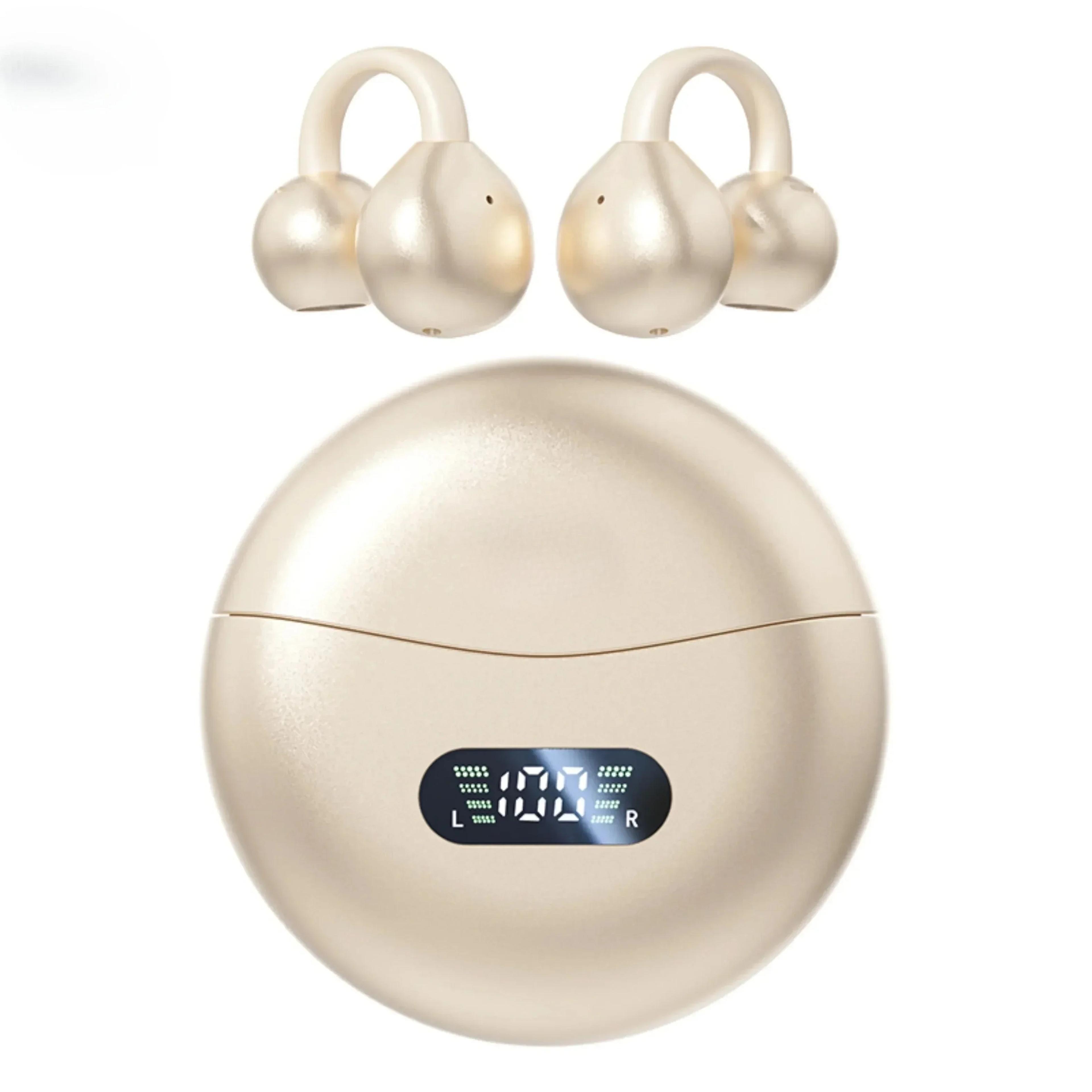 openfit bluetooth 5.4 open ear clip earbuds with digital display
