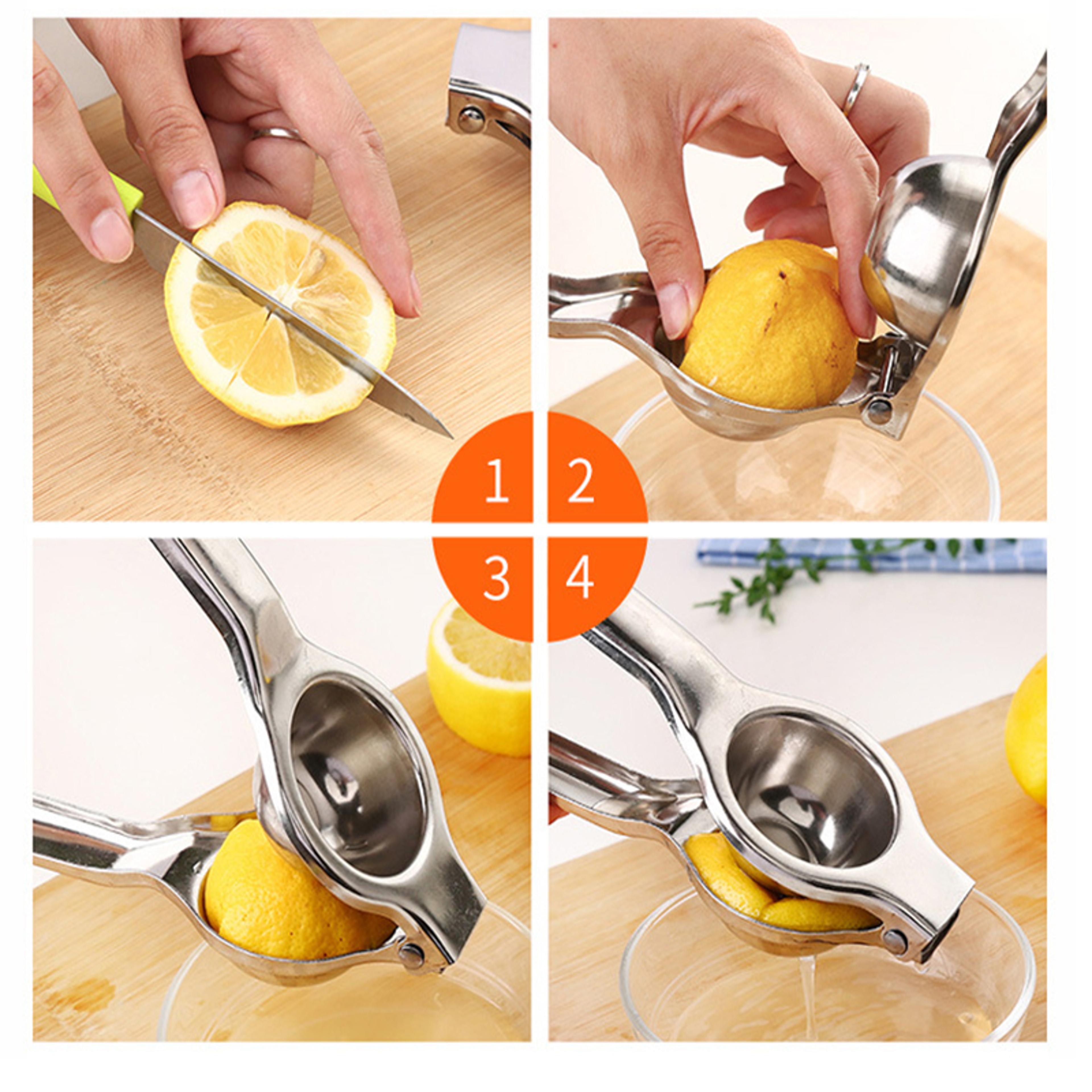 Stainless Steel Lemon Squeezer Manual Citrus Juicer Press 4