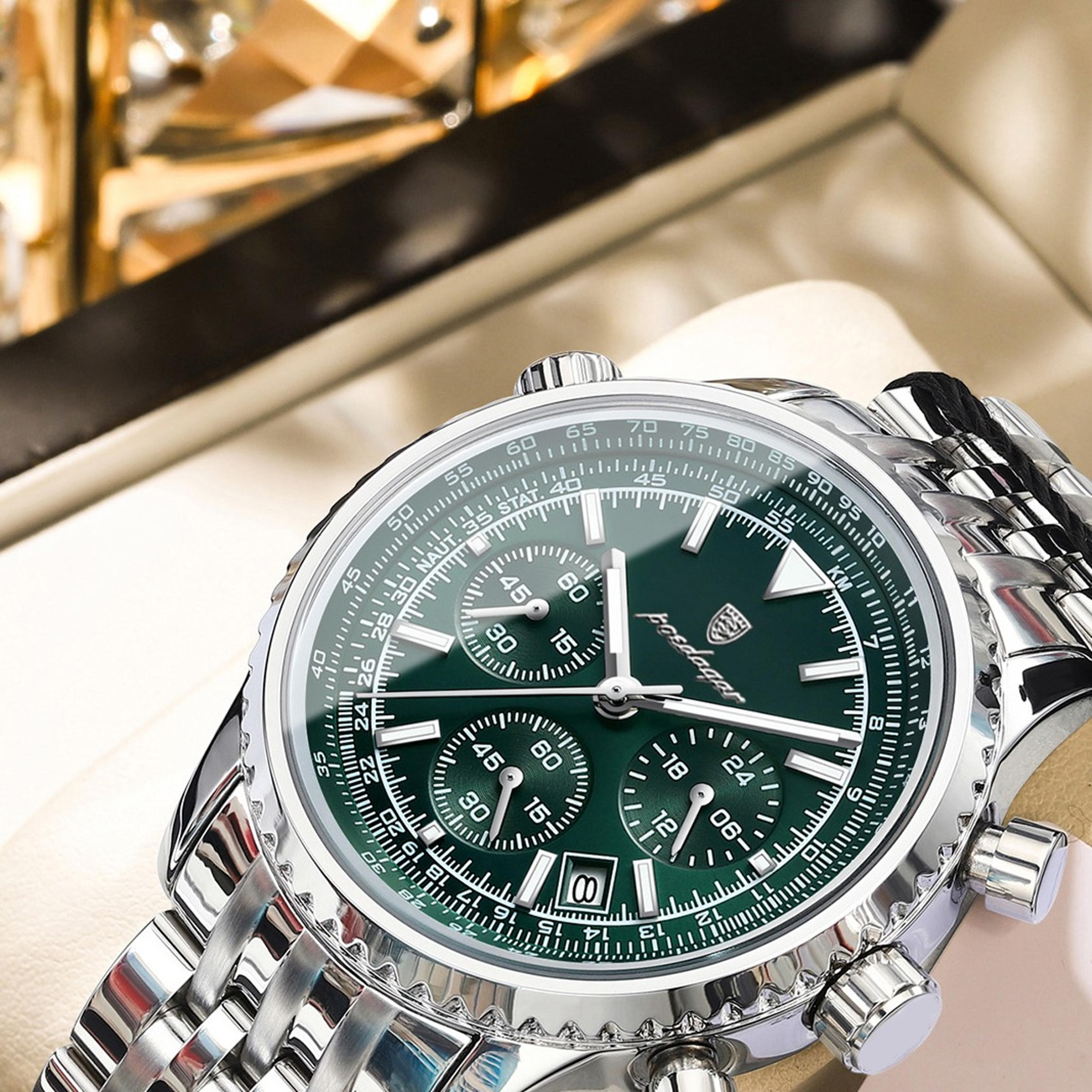 POEDAGAR Fashion Military Mens Watches Waterproof Luminous Date Chronograph Man Watch Stainless Stej