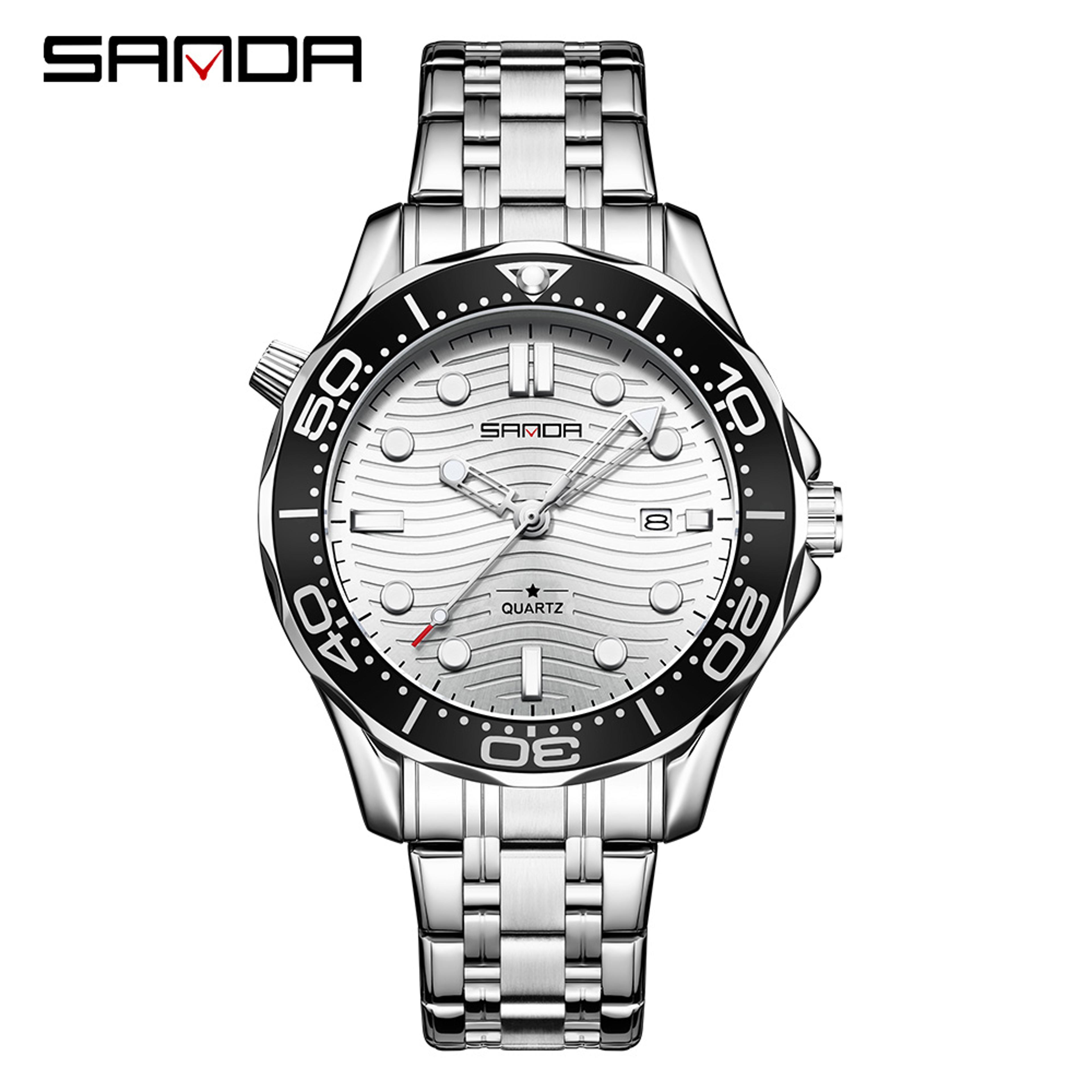 Mens Quartz Watch Waterproof Luminous Business Calendar Watch 8