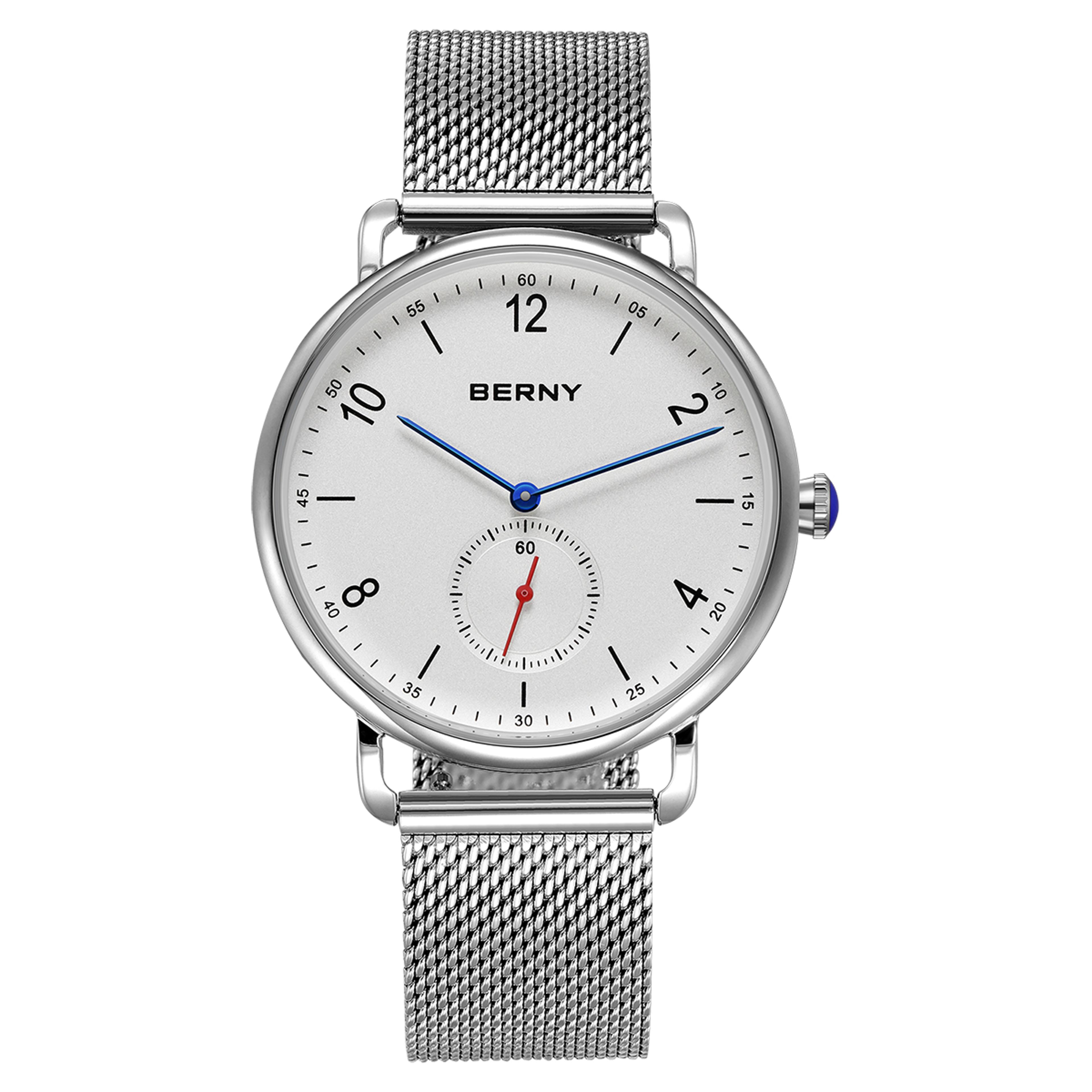 Minimalist Mens Quartz Watch Stainless Steel Waterproof Wristwatch 10