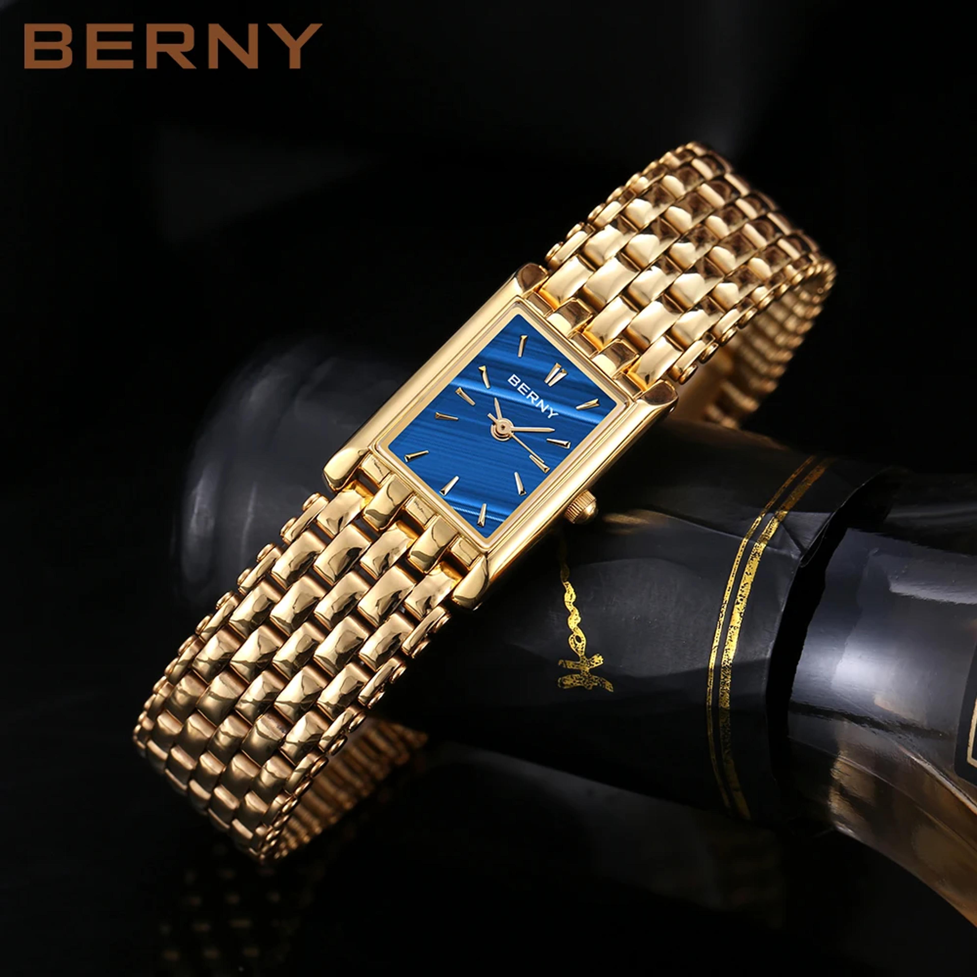 Women Rectangle Stainless Steel Quartz Watch For Women 2