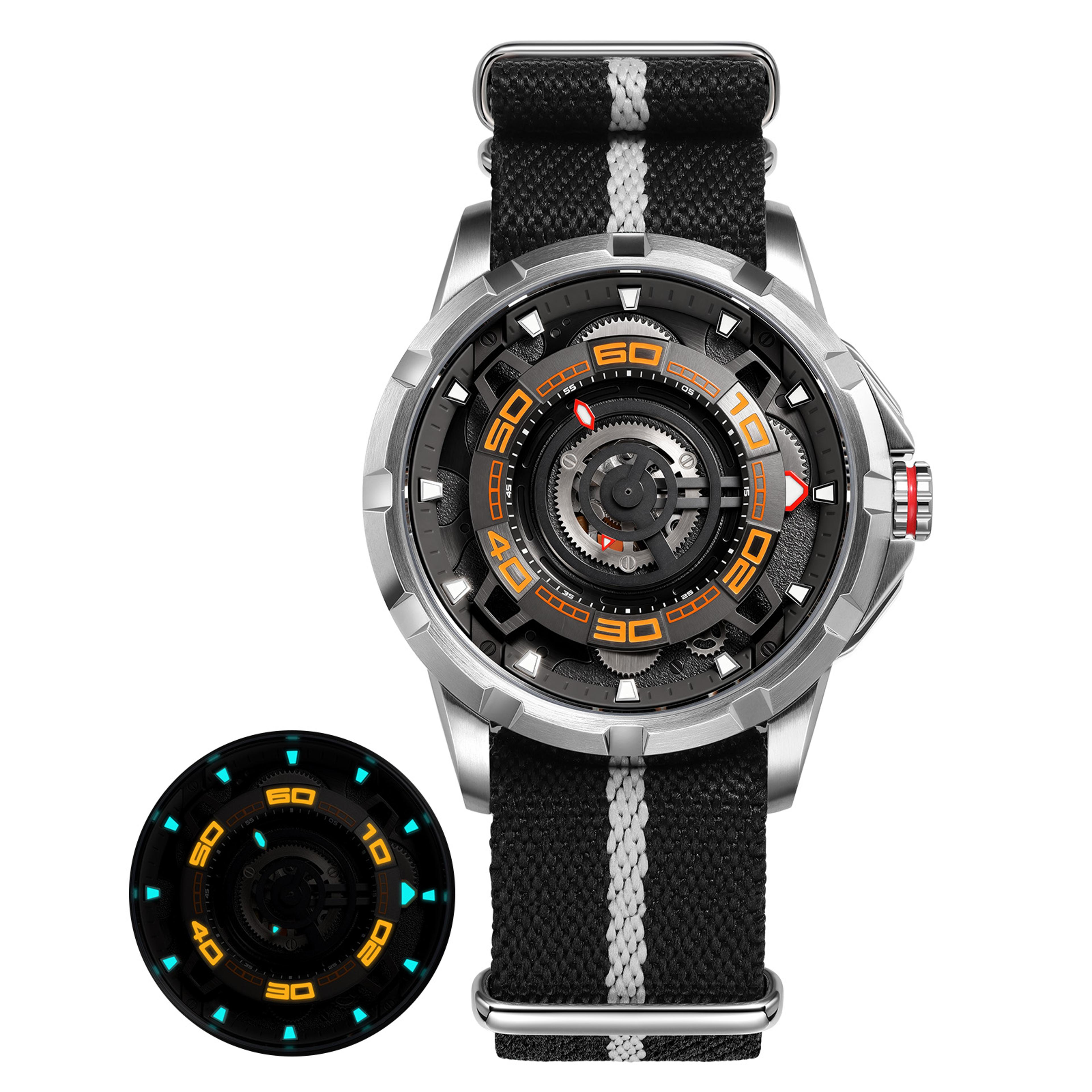 automatic skeleton watch for men with miyota and sapphire crystal