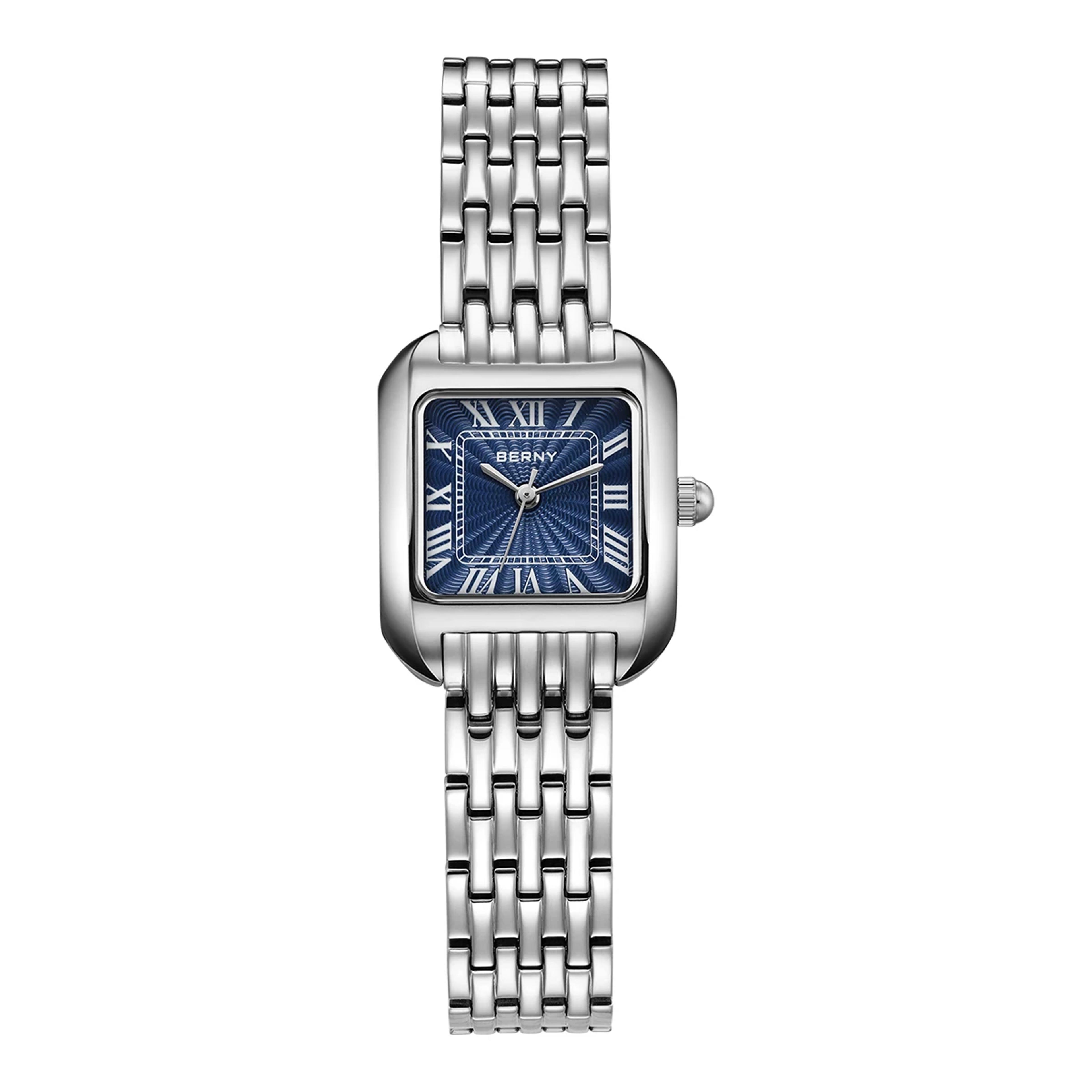 Dial Square Womens Watch Stainless Steel Quartz 6