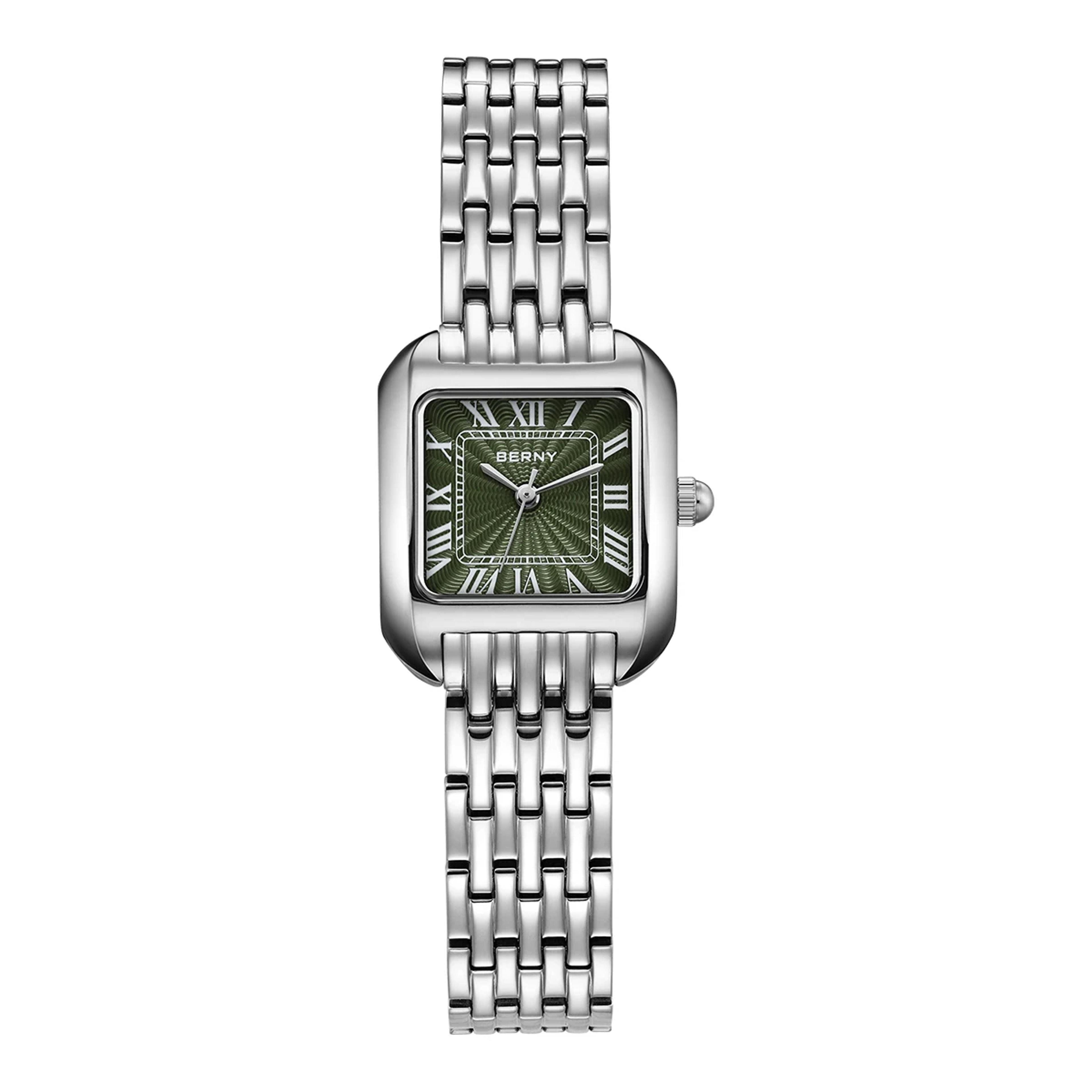 Dial Square Womens Watch Stainless Steel Quartz 7