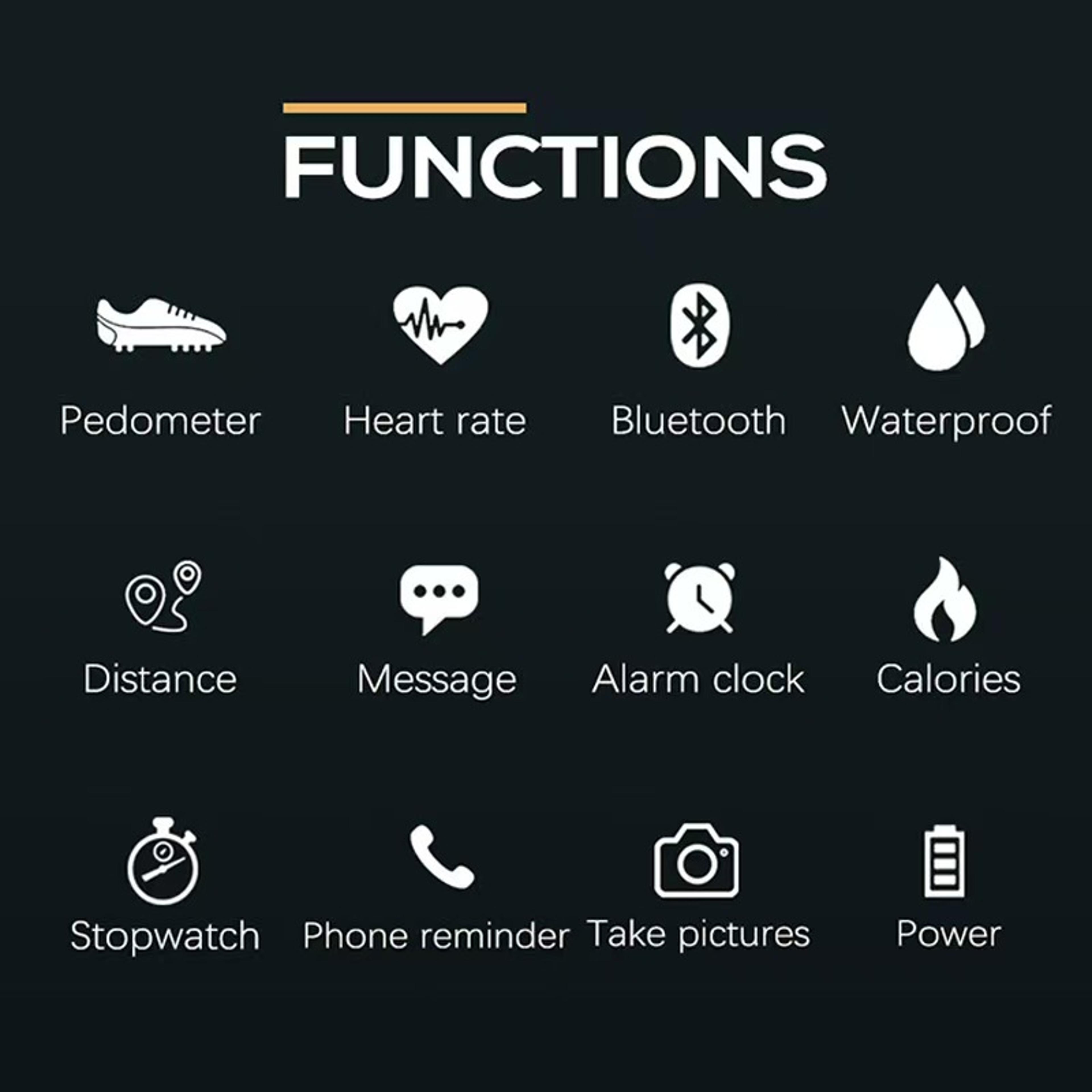 Mens Waterproof Smartwatch With Heart Rate Monitor And Bluetooth 2