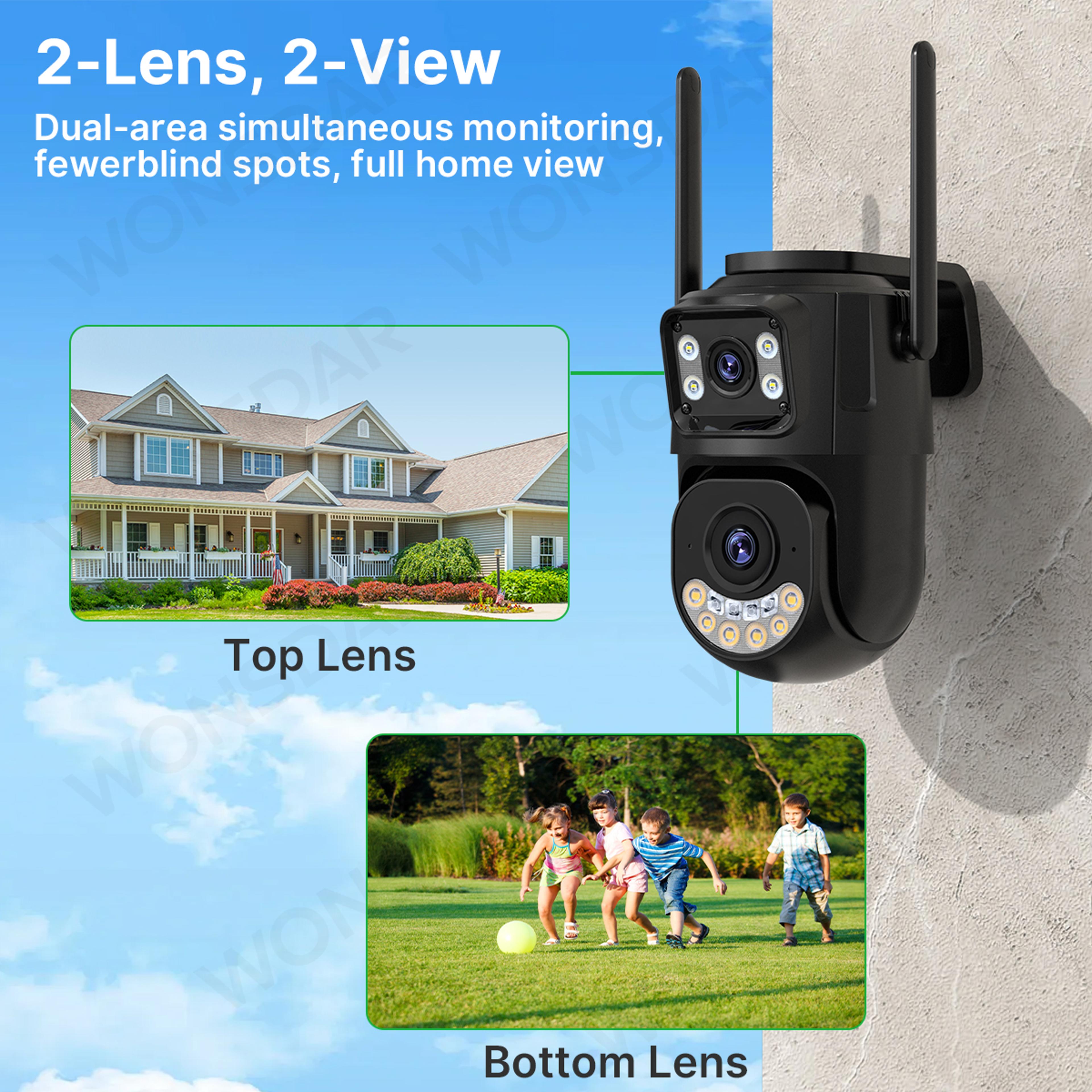 Dual Lens Outdoor Security Camera PTZ WiFi Auto Tracking 3