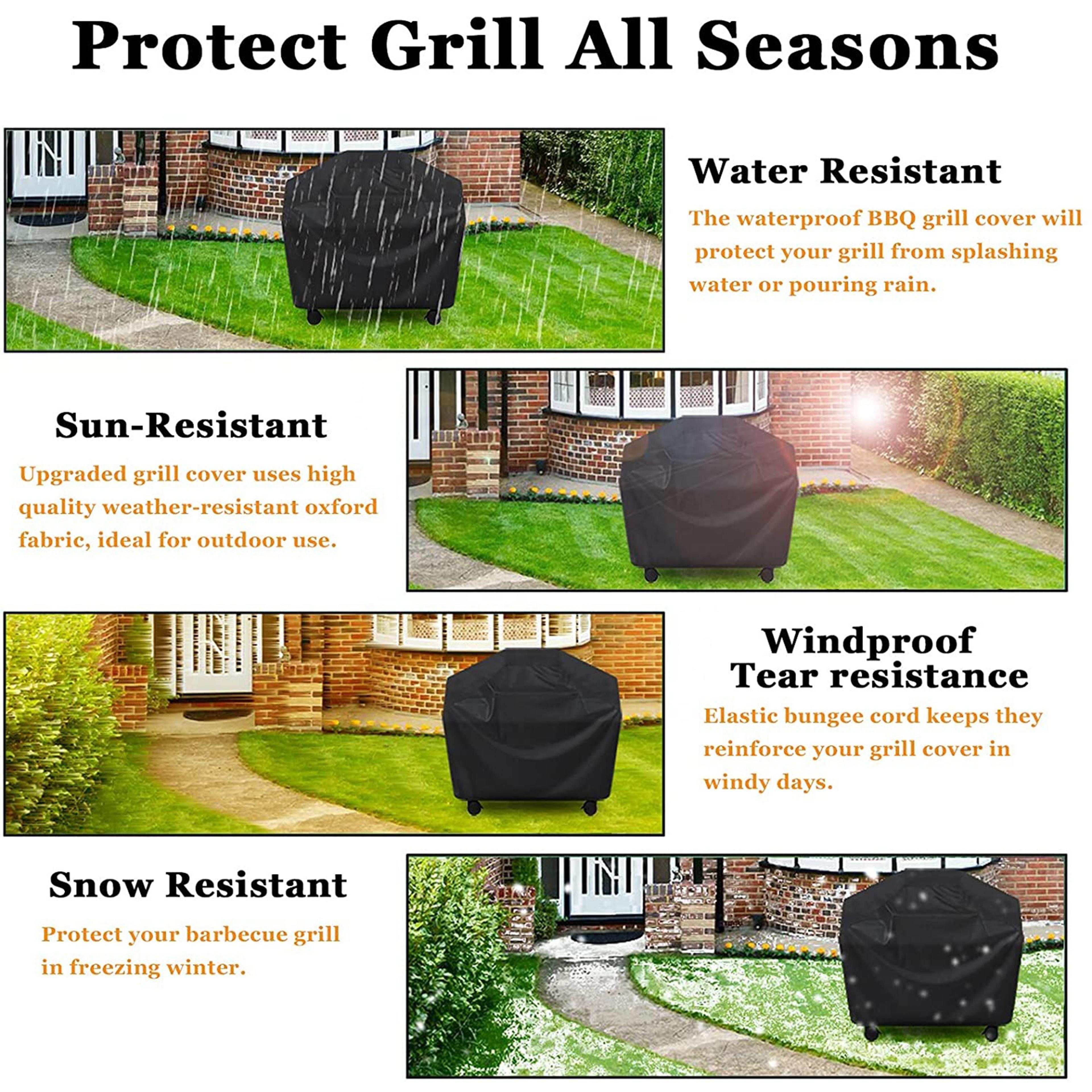 Heavy Duty Waterproof Grill Cover For Outdoor BBQ Gas Grills Multiple Sizes 4