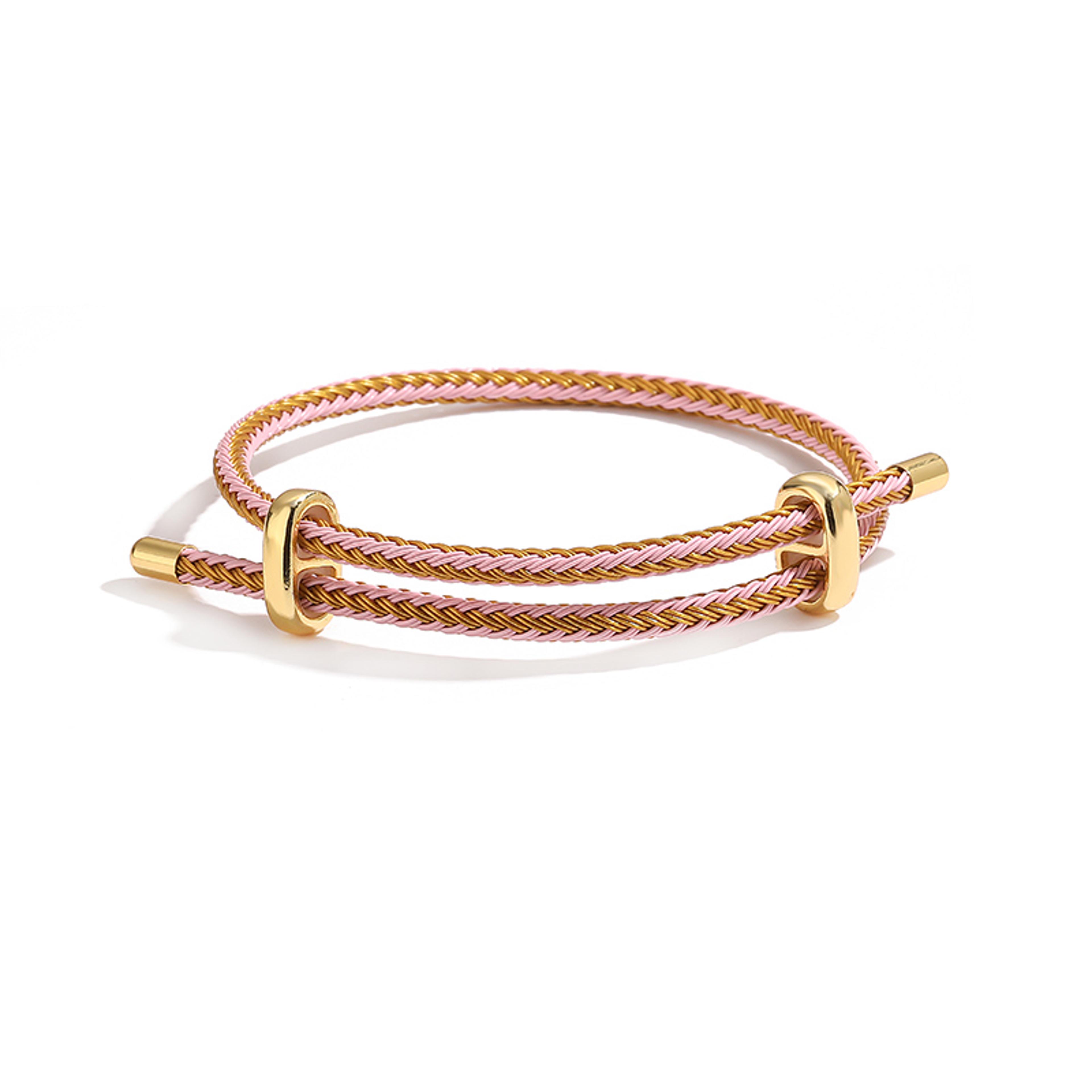 Colorful Steel Wire Adjustable Braided Couple Bracelet For Men And Women 7