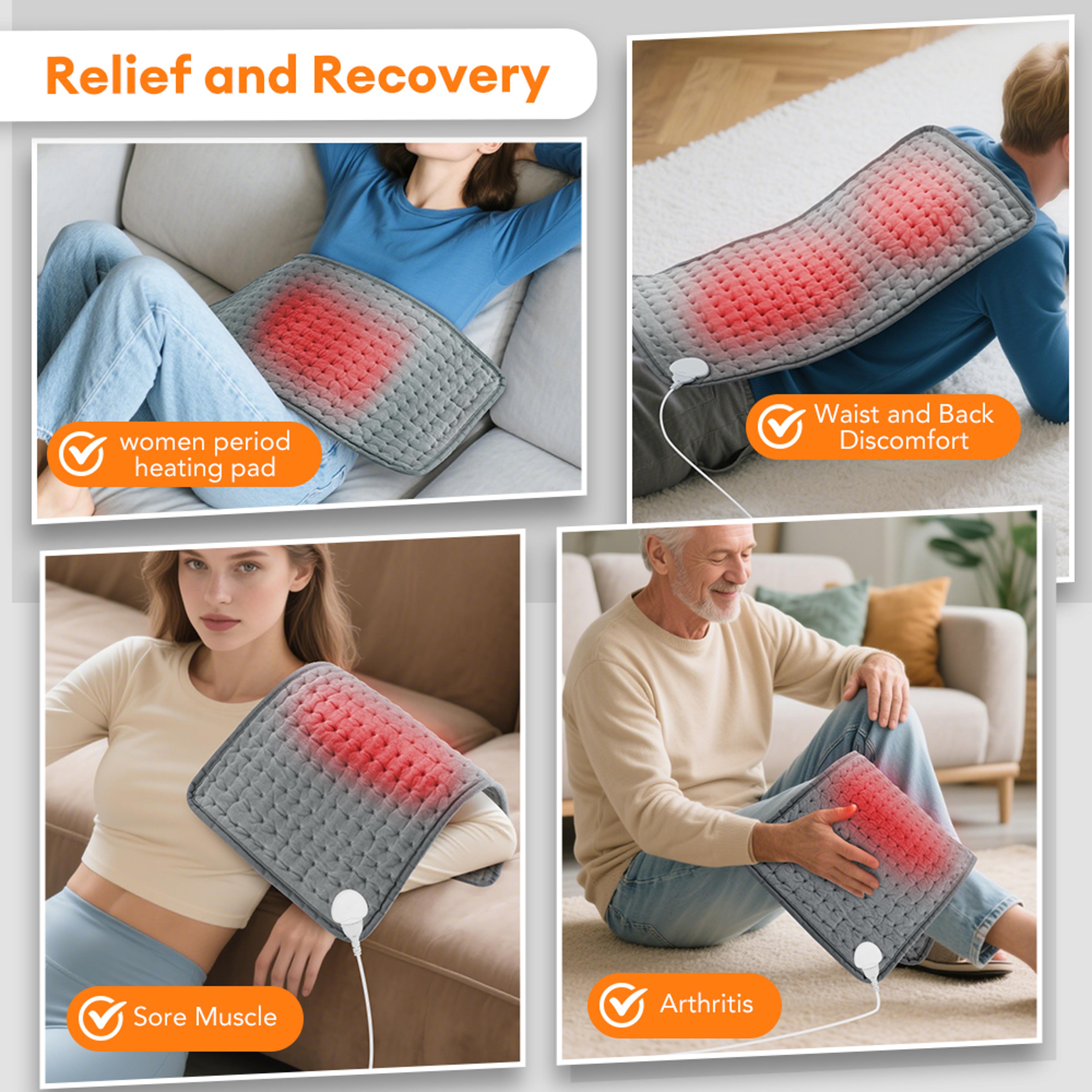 Electric Heating Pad For Back And Abdomen Adjustable Heated Waist Belt 5