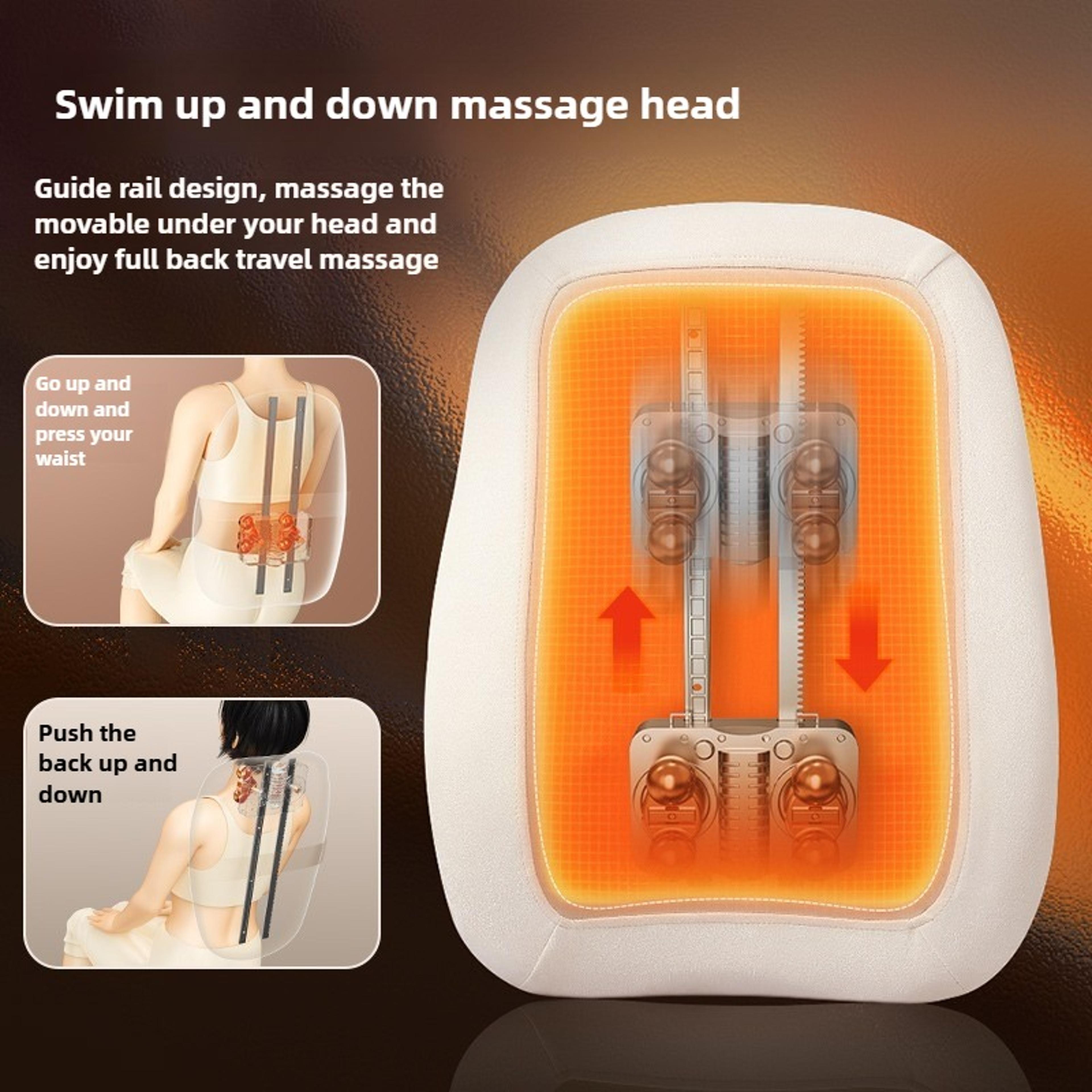 Wireless Back Massage Cushion With Heat For Chair Car And Home 2