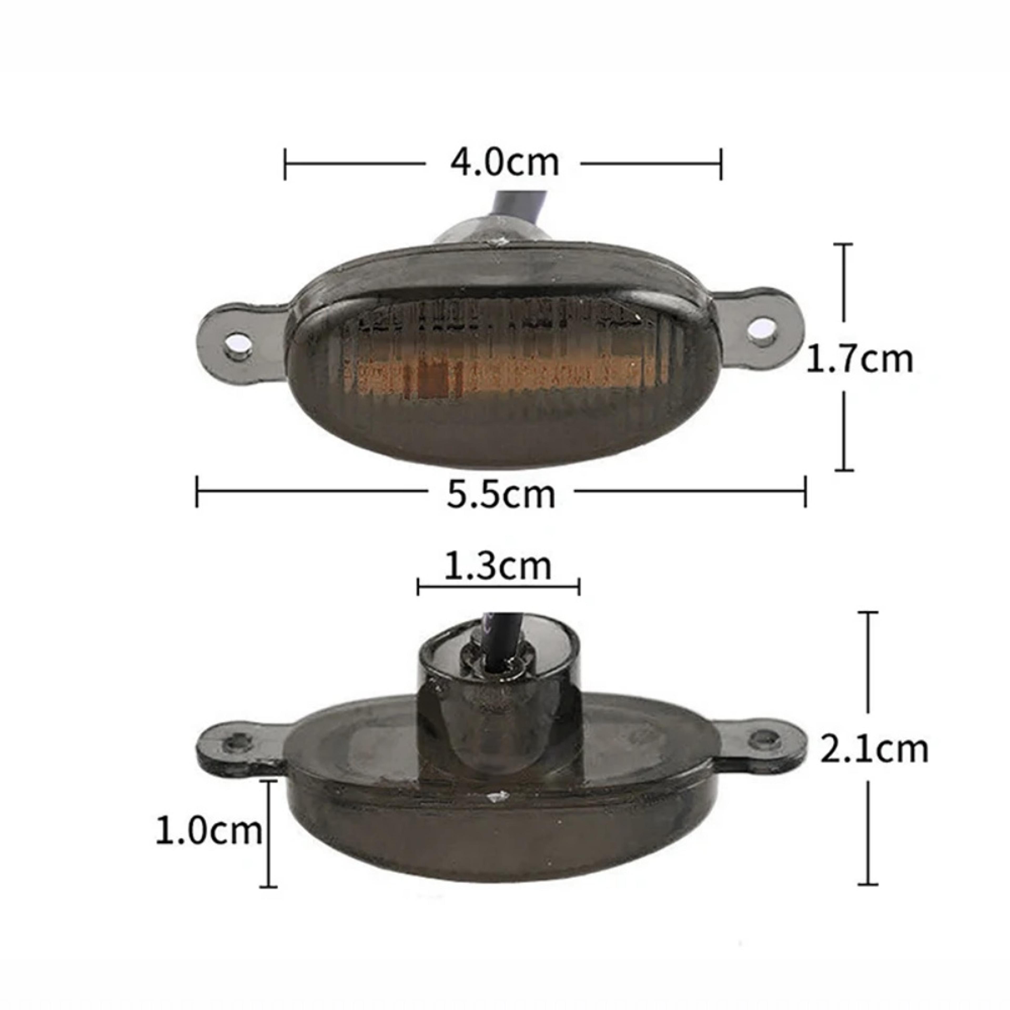 LED Grille Lights Smoked Amber White Raptor Style Marker Kit For Trucks SUVs 5
