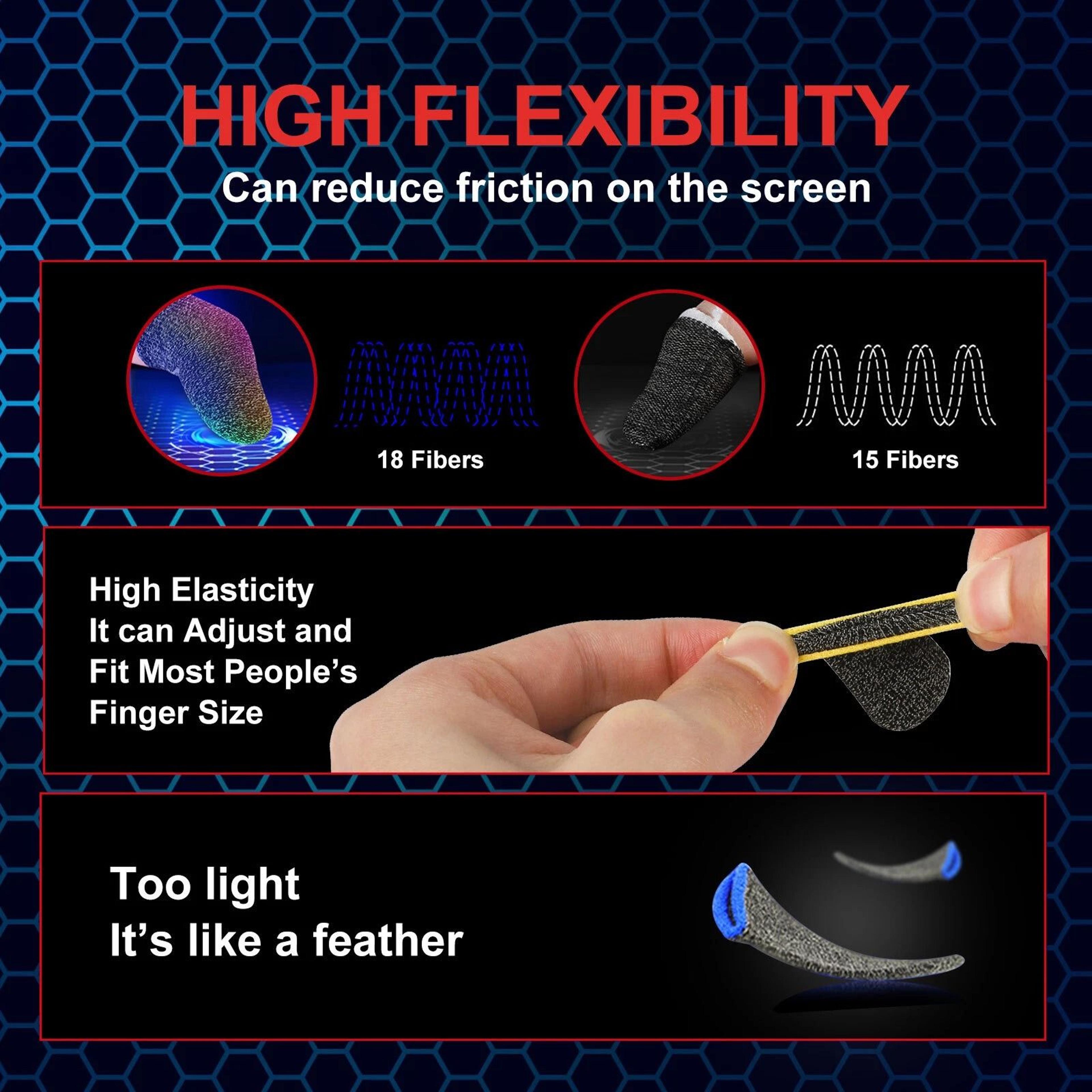 PUBG Gaming Finger Sleeves Sweatproof Game Controller Mobile Gloves For Smartphones And Tablets 6