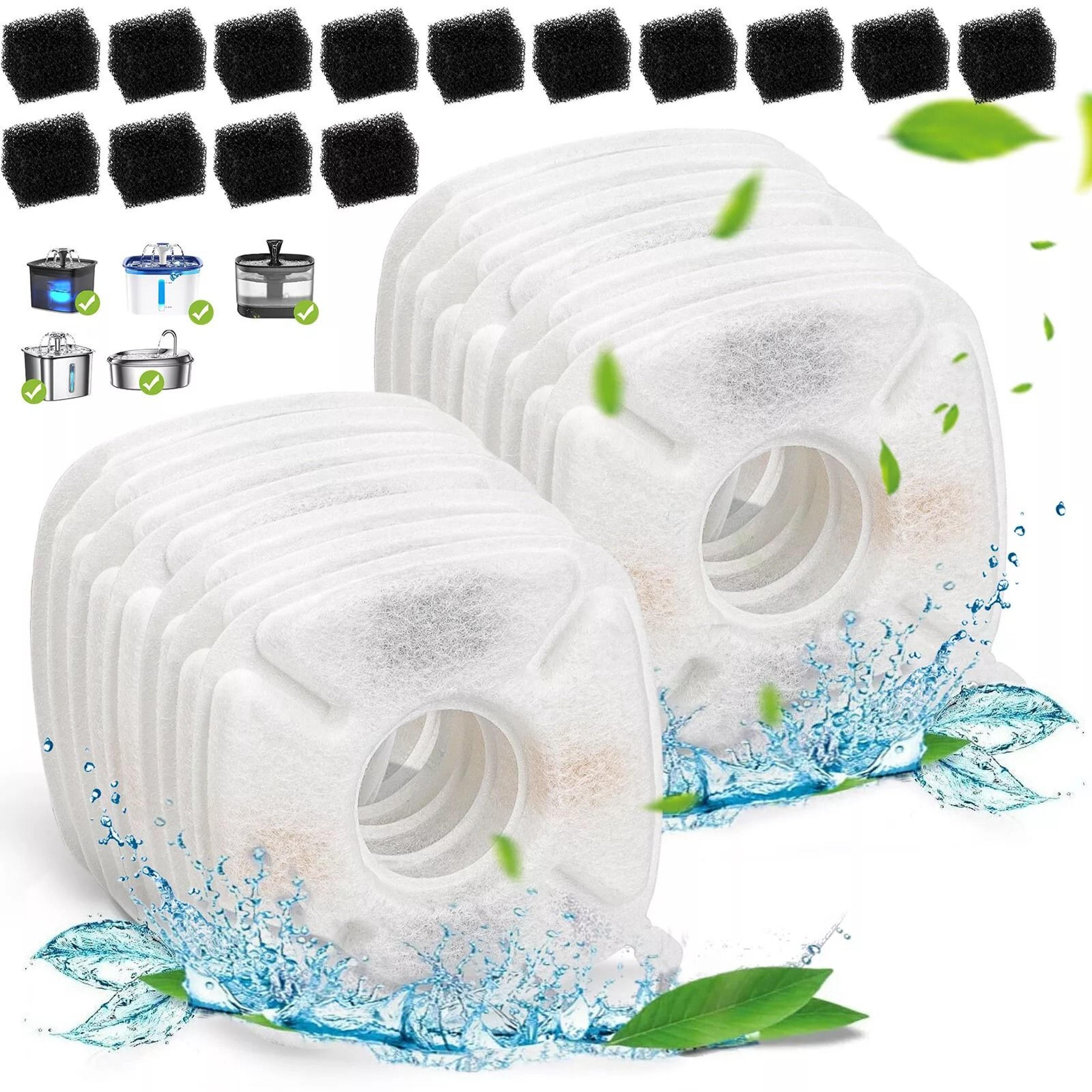 replacement filters, pet water fountain, filters & sponges