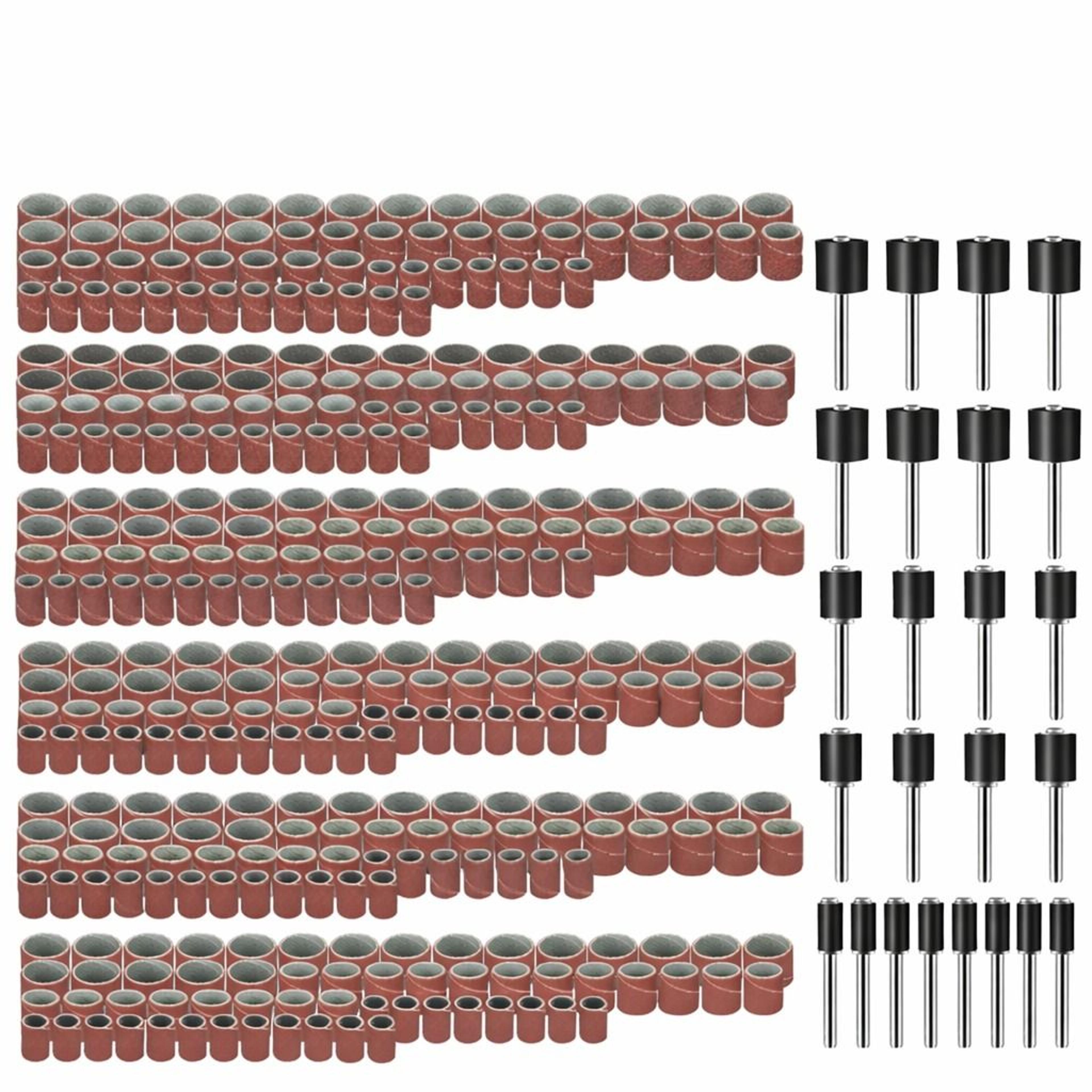 drum kit for nail drill with sanding bands and mandrels