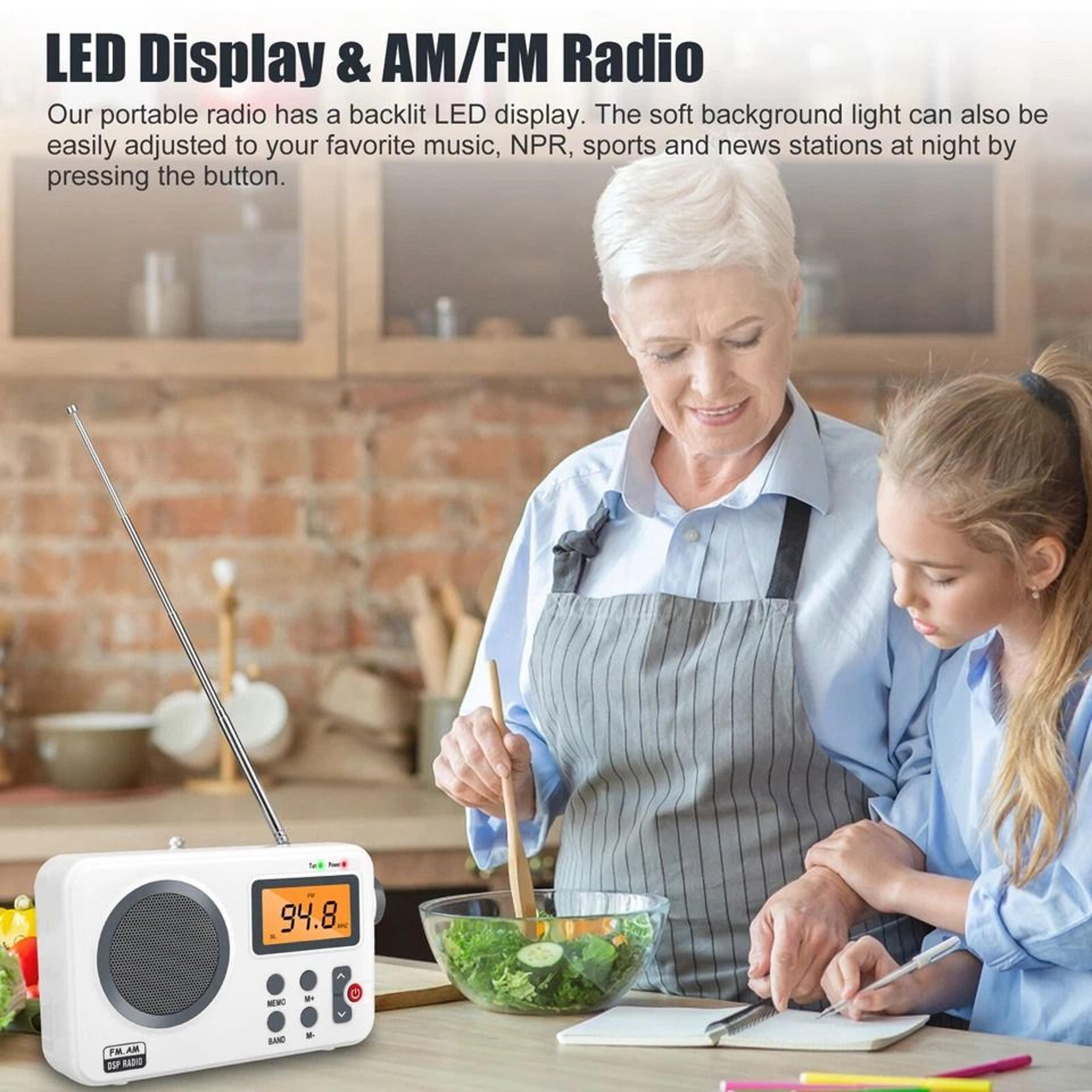 Clear Loud Digital Radio Player With LCD Screen And Rechargeable Battery 7