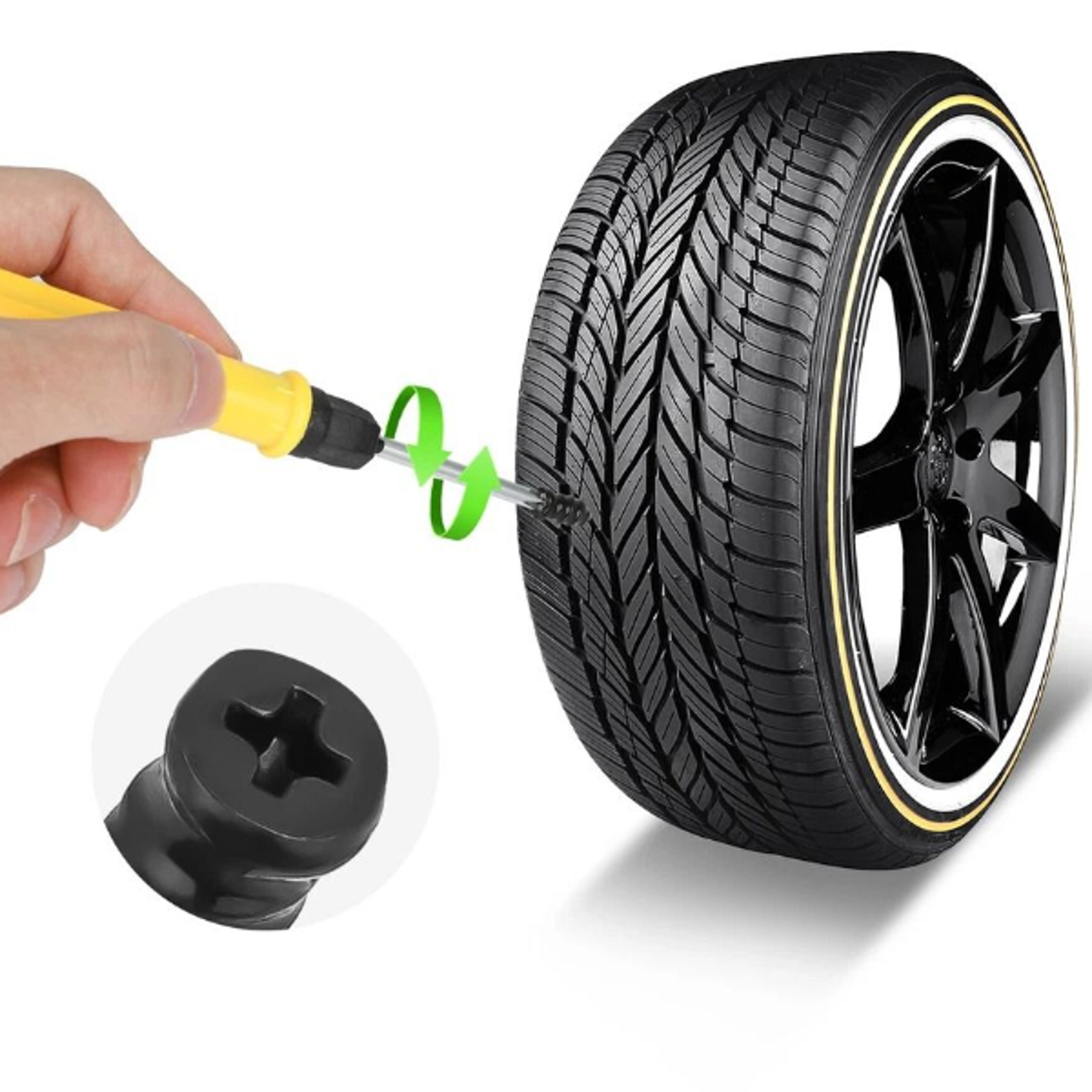rubber nails tire repair screws for tyre puncture, durable tire repair solution