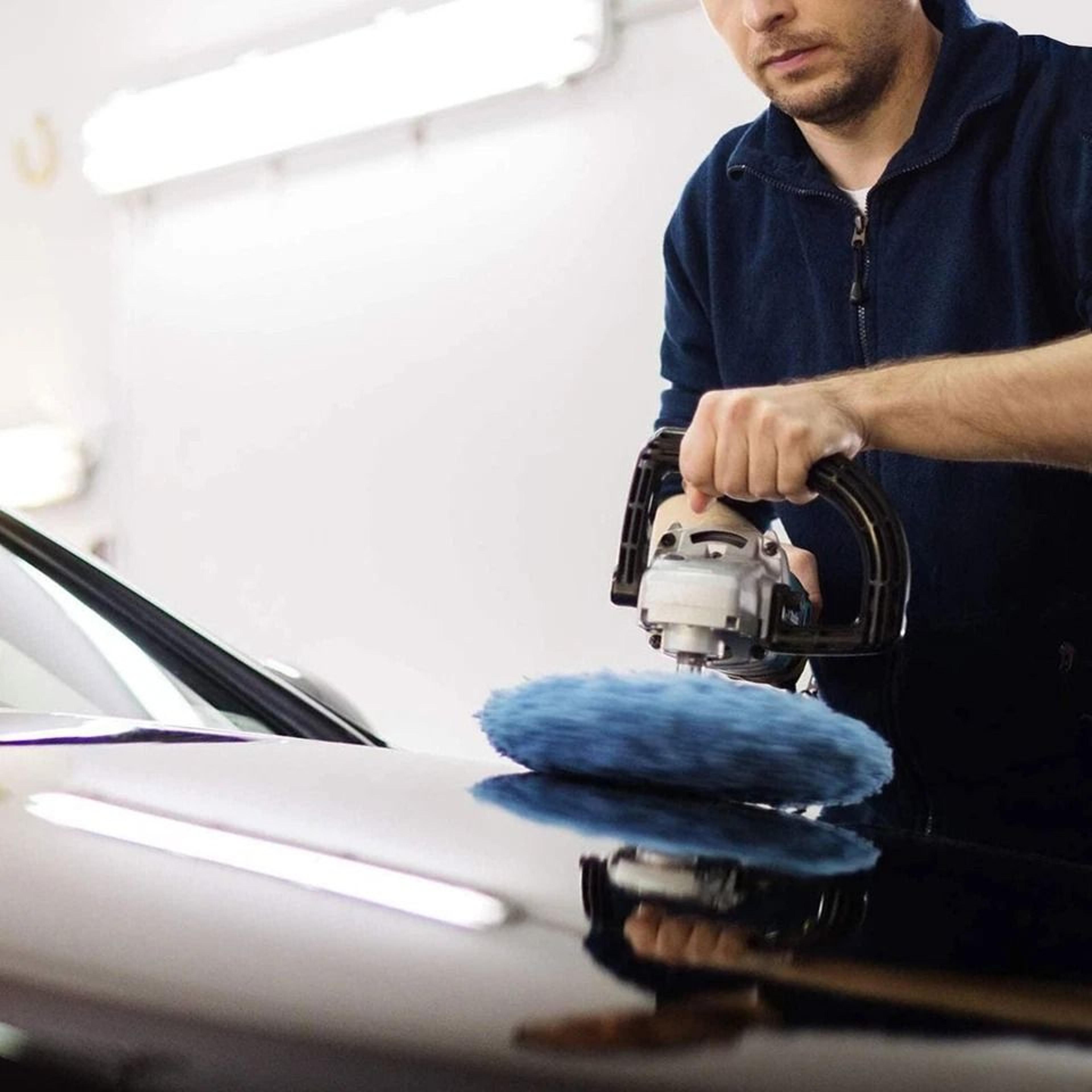 car buffing wax pads set, microfiber, wool, coral fleece for polishing and paint protection