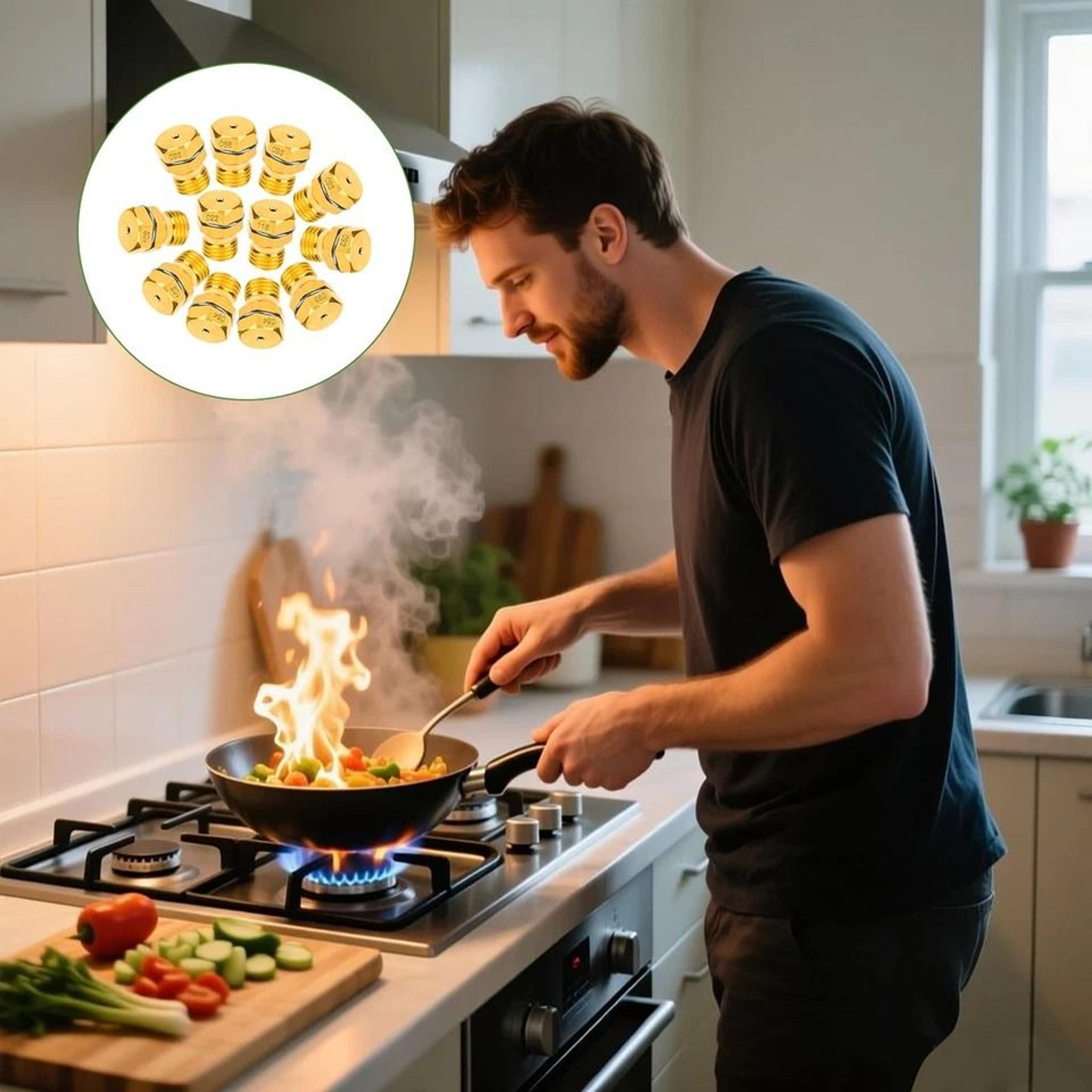 Brass Propane Orifice LP Gas Conversion Kit Nozzles For Stoves Cooktops Ranges 4