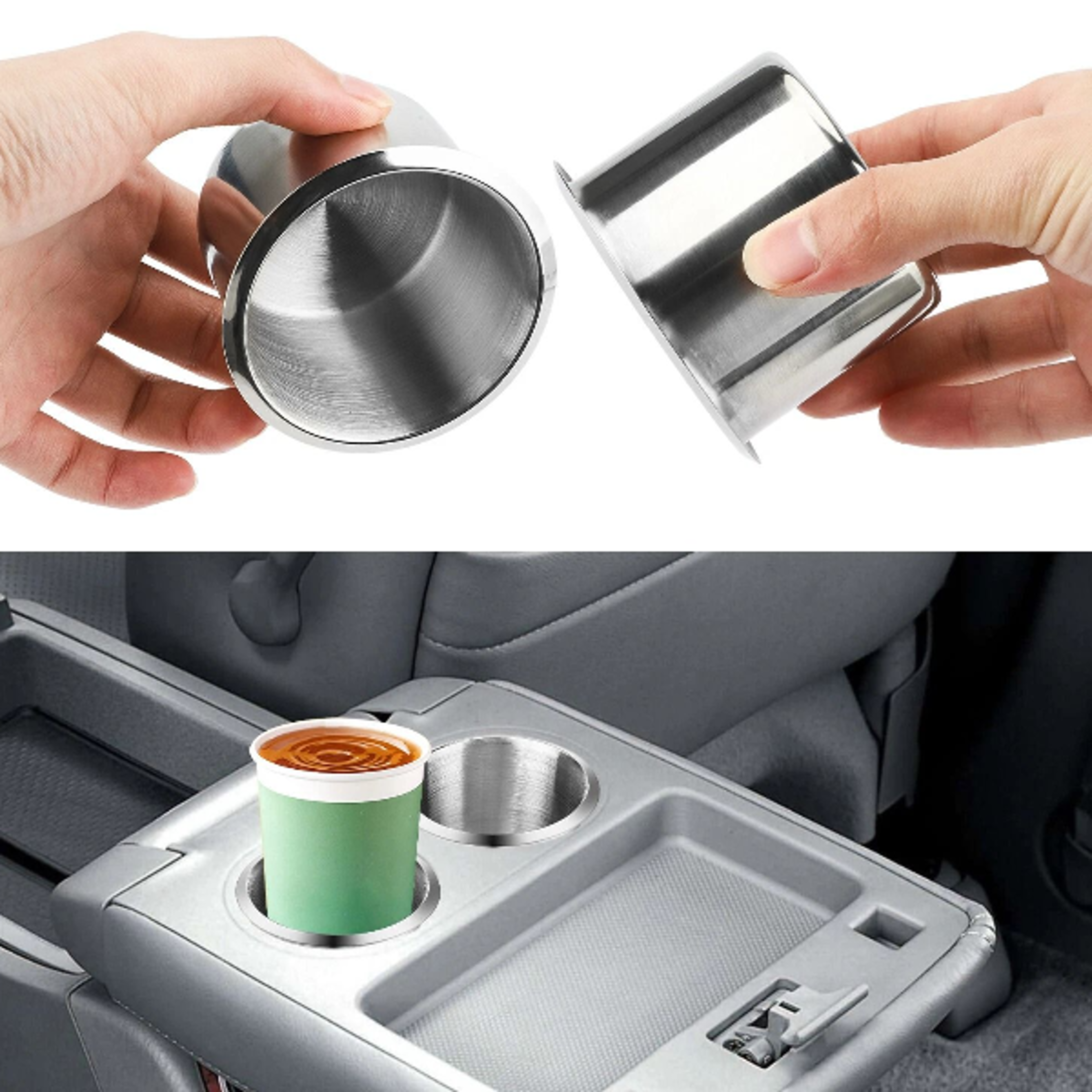 durable stainless steel cup drink holders mount for game tables, car, boat