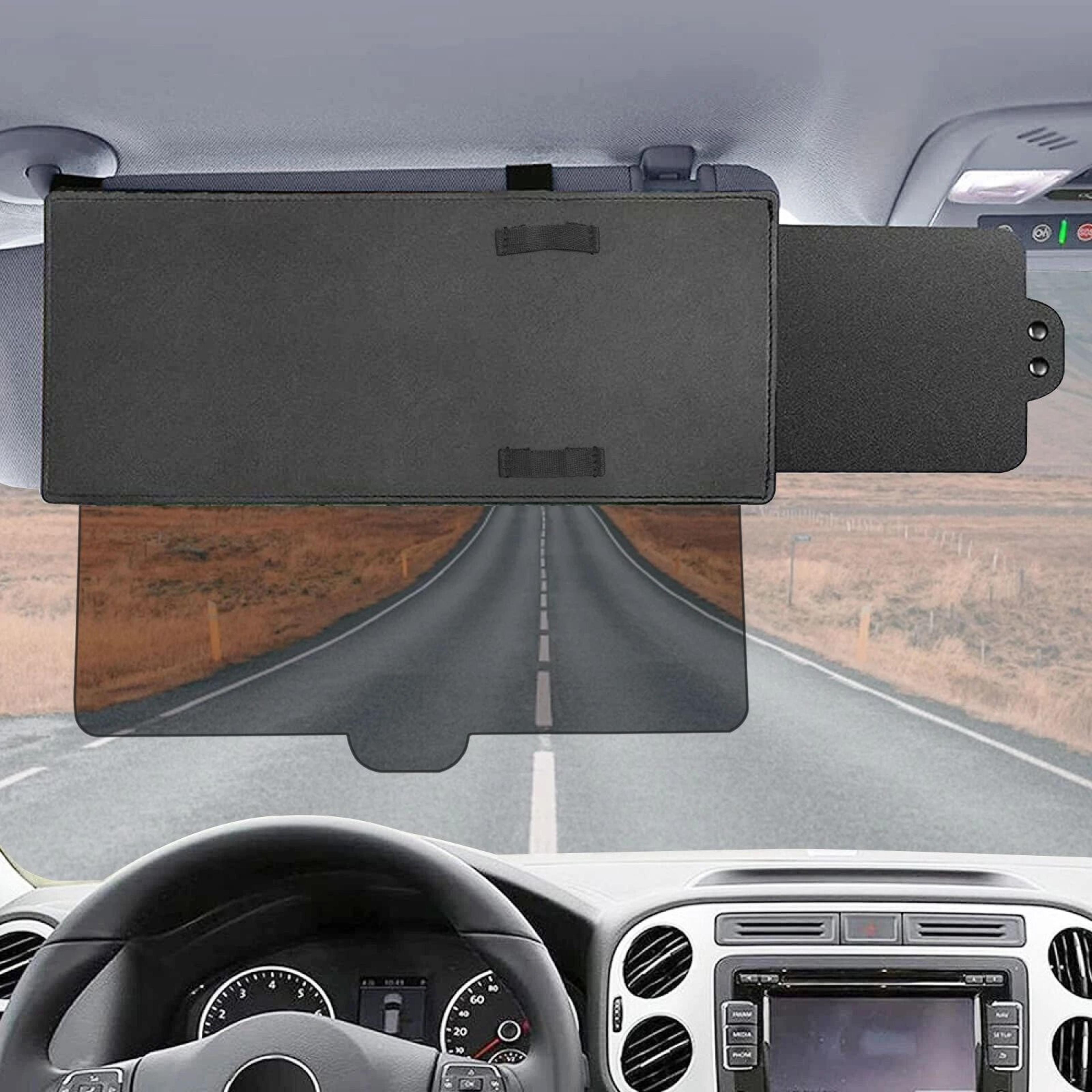 uv protection car sun visor extension, anti glare shield, universal fit