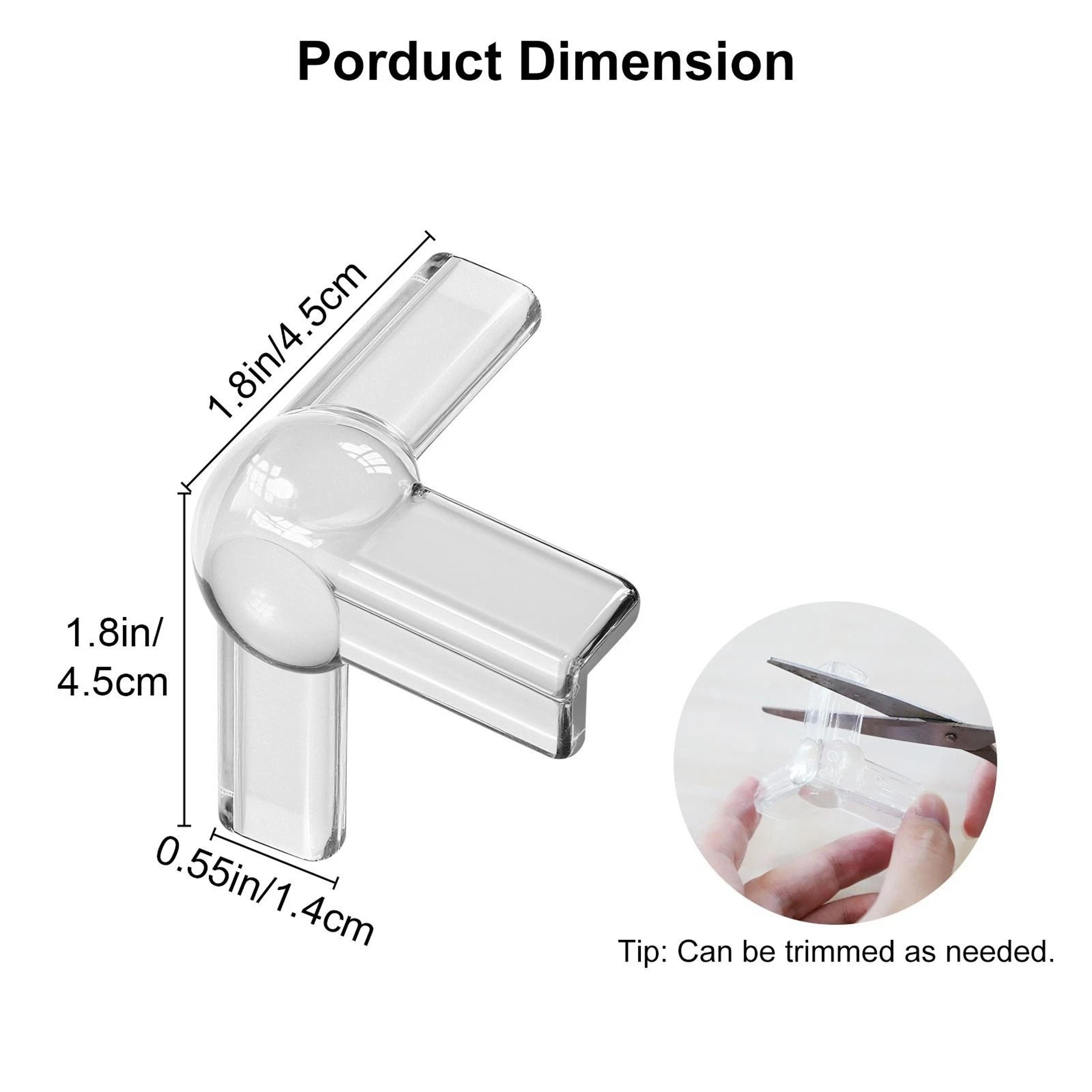 Soft Silicone Corner Protectors Transparent TShaped Furniture Edge Guards 5