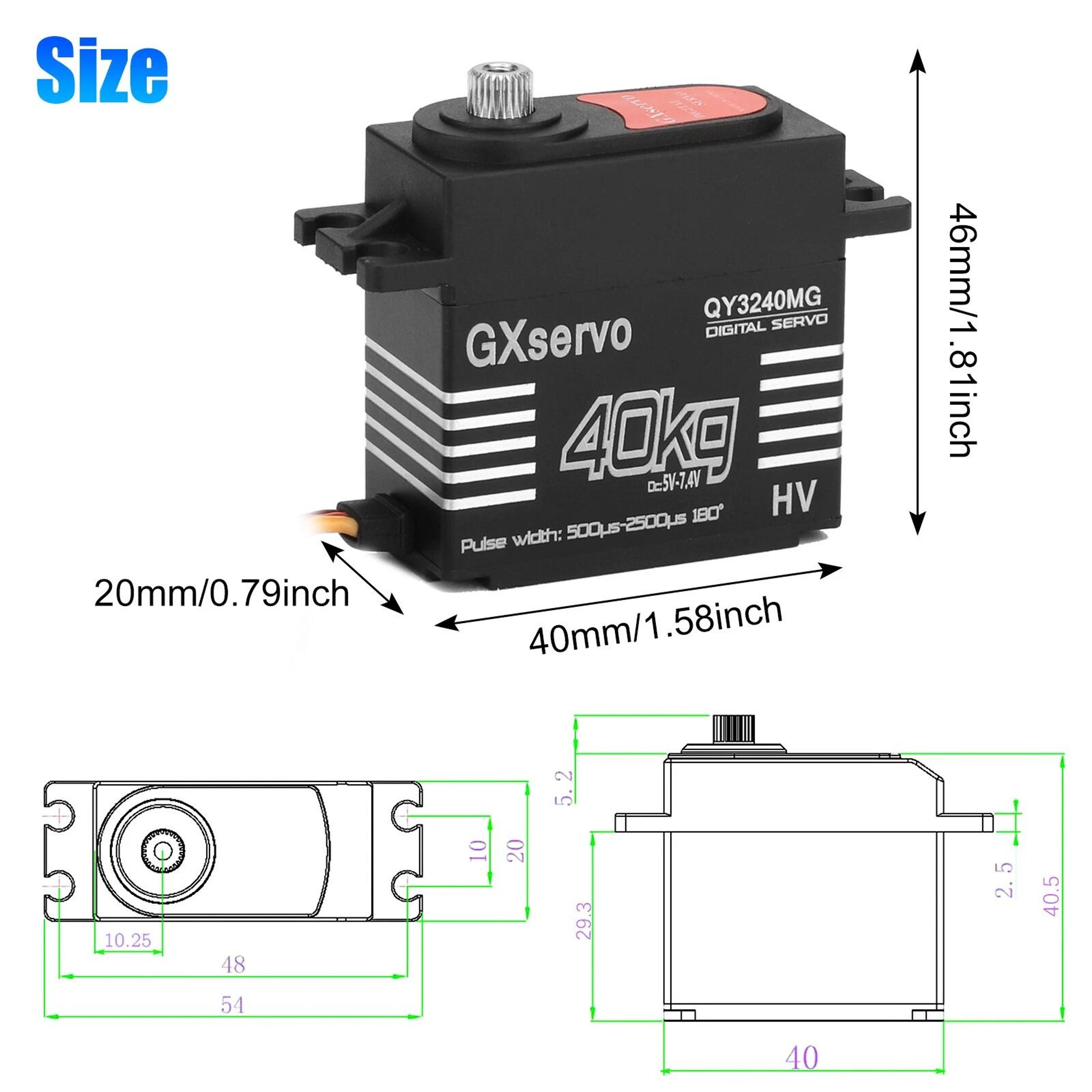High Torque Digital Servo Waterproof Metal Gear Fast Response For RC Cars 1