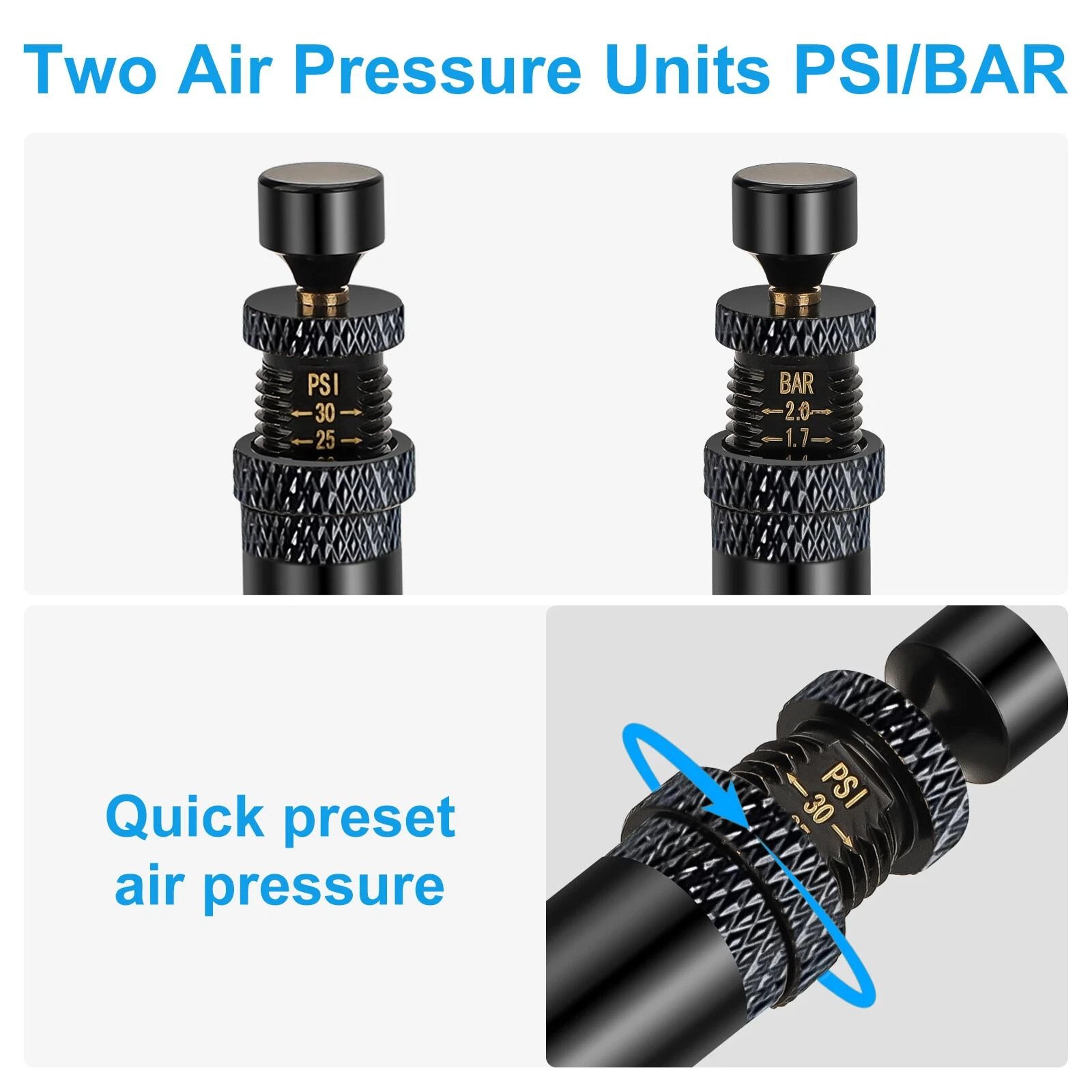 OffRoad Adjustable Tire Deflator With AutoStop Valve Stem Kit PSI Adjustment 3