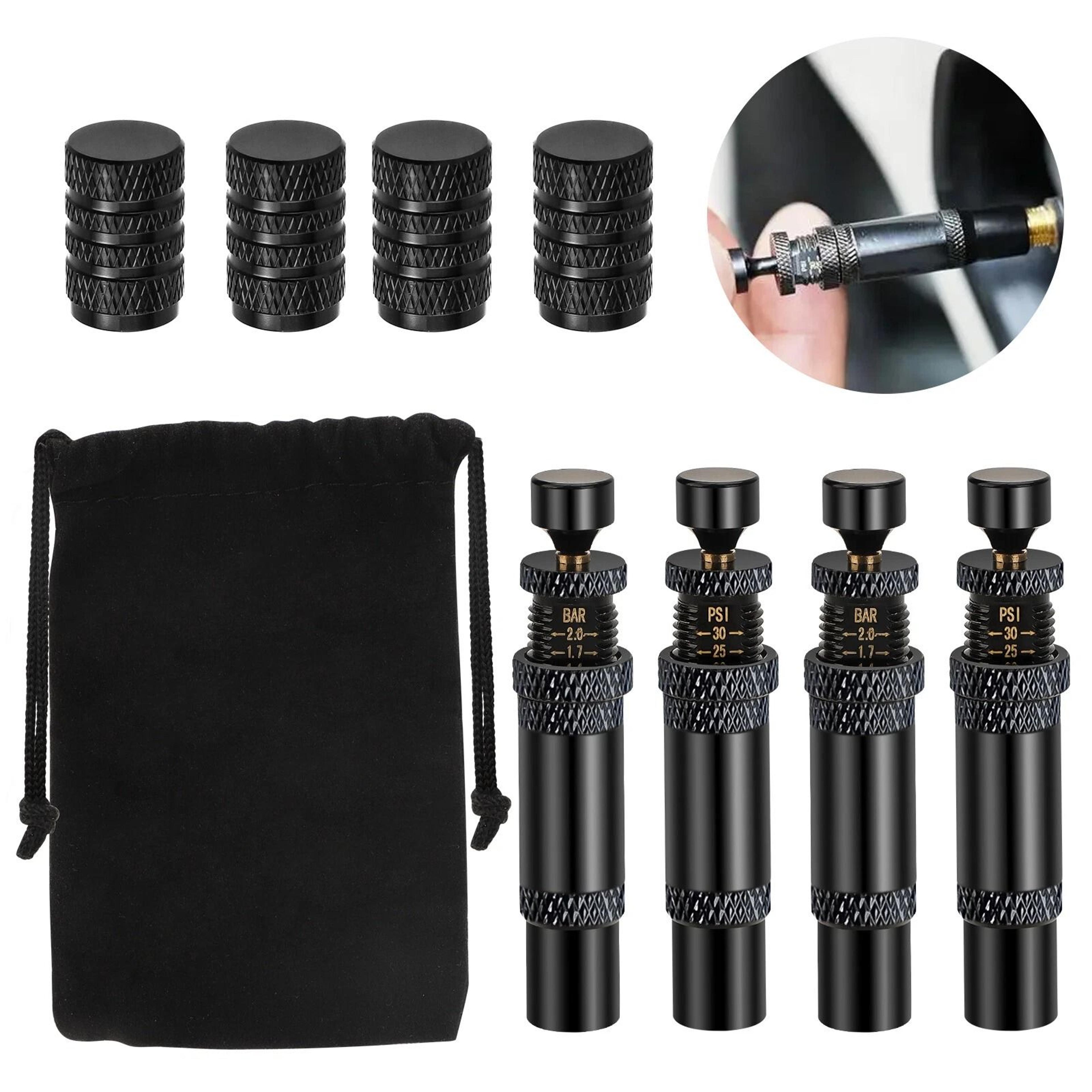 OffRoad Adjustable Tire Deflator With AutoStop Valve Stem Kit PSI Adjustment 6
